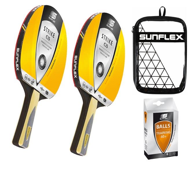 Sunflex Strike C35 Tischtennisschläger Set 2 Schläger ITTF