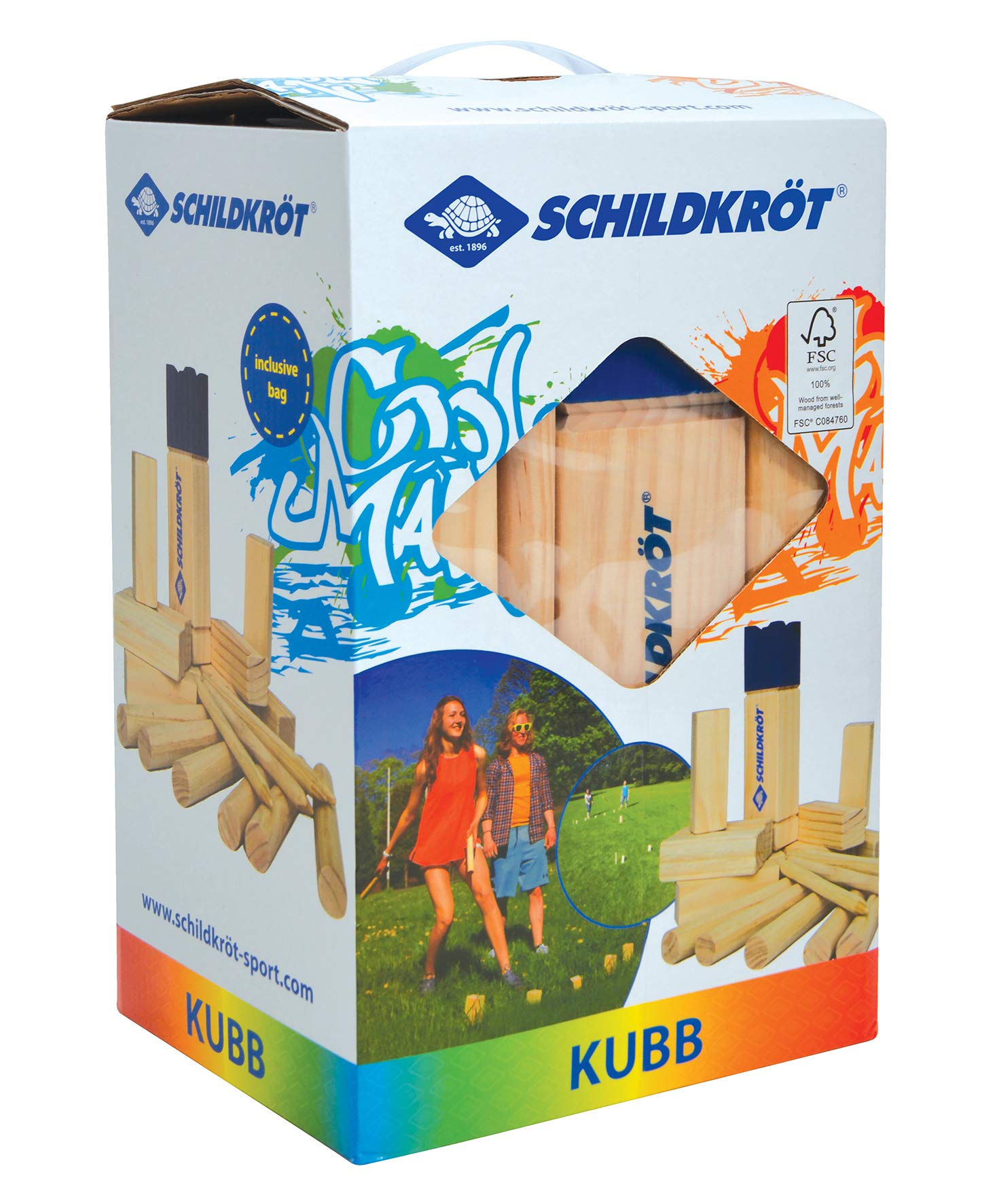 Schildkröt Outdoor Kubb Schwedenschach Holz FSC Set