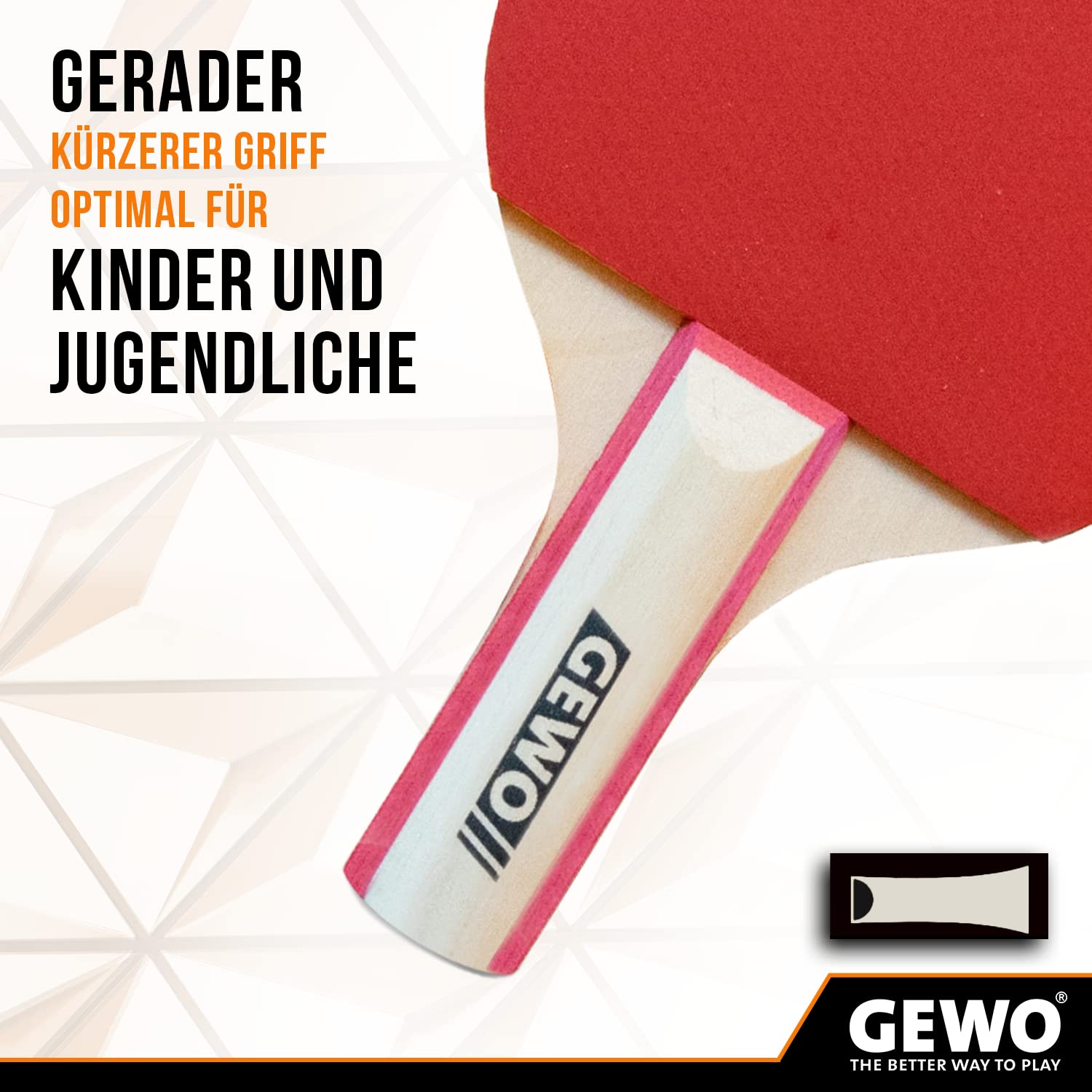GEWO Player Midi Schlägerset 2 Schläger + 3 Bälle