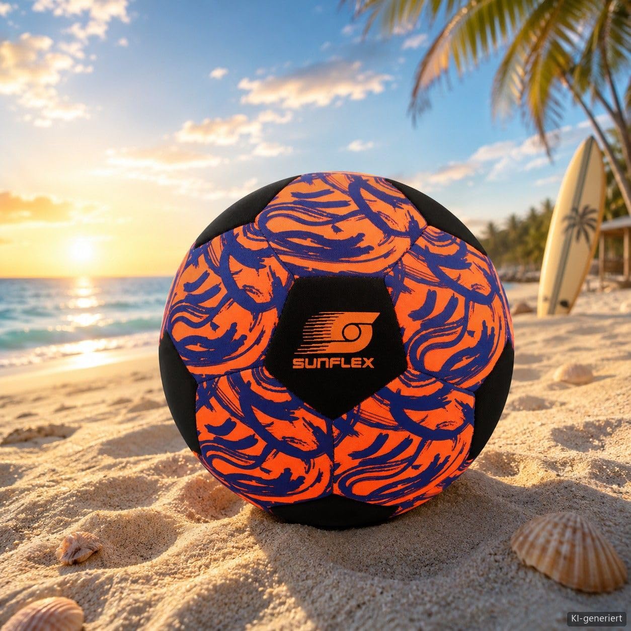Sunflex Funky Neopren-Fußball orange 20cm wasserfest