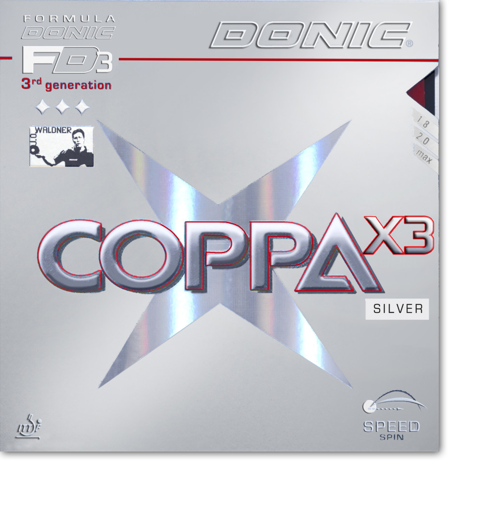 DONIC Coppa X3 Silver Tischtennisbelag soft Allround
