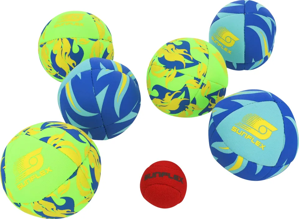 sunflex Flames Extreme Boccia Set Blau-Grün Neopren 7cm