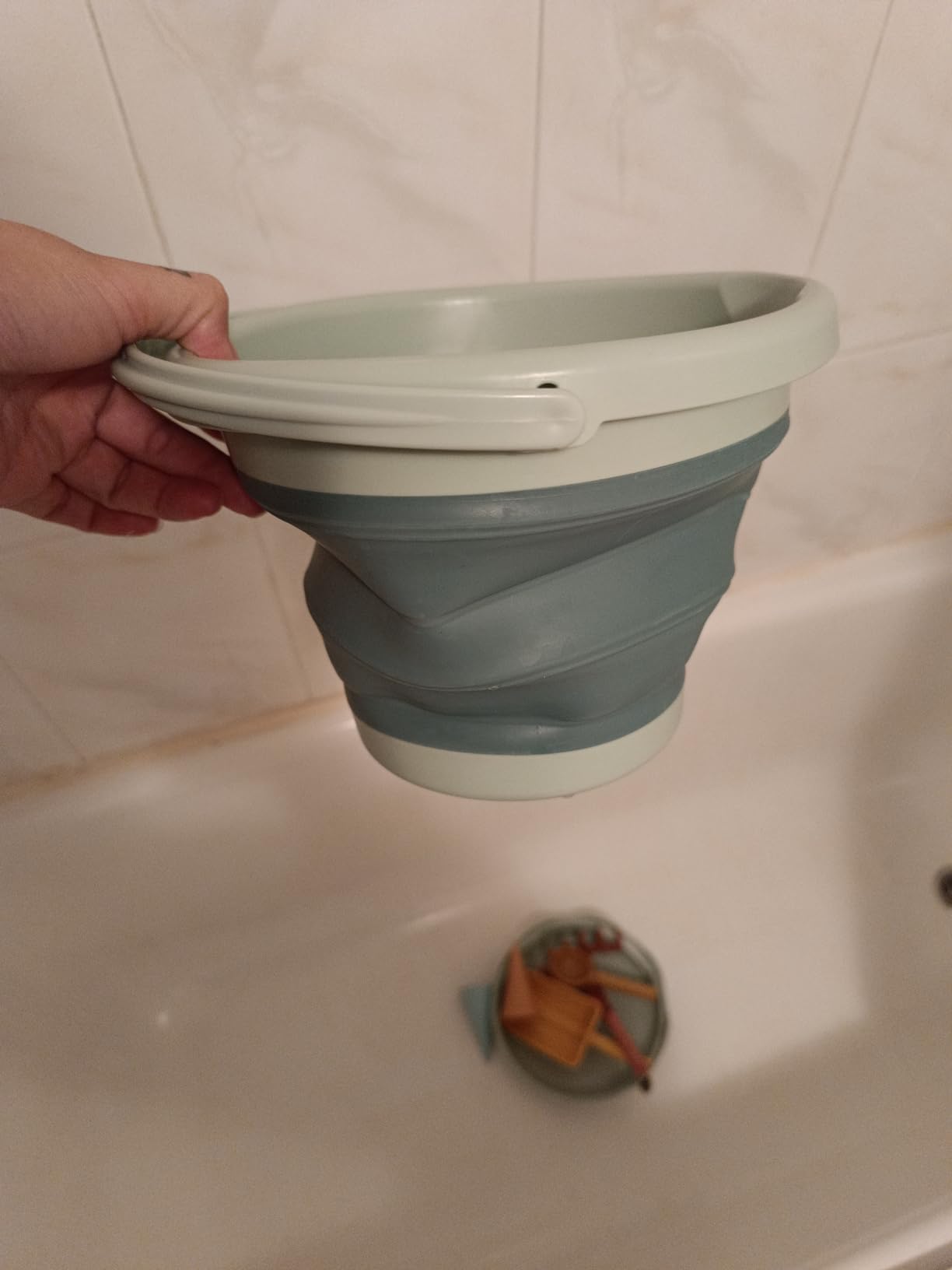Schildkröt Outdoor 7in1 Sandspielzeug Blau 3L Falteimer
