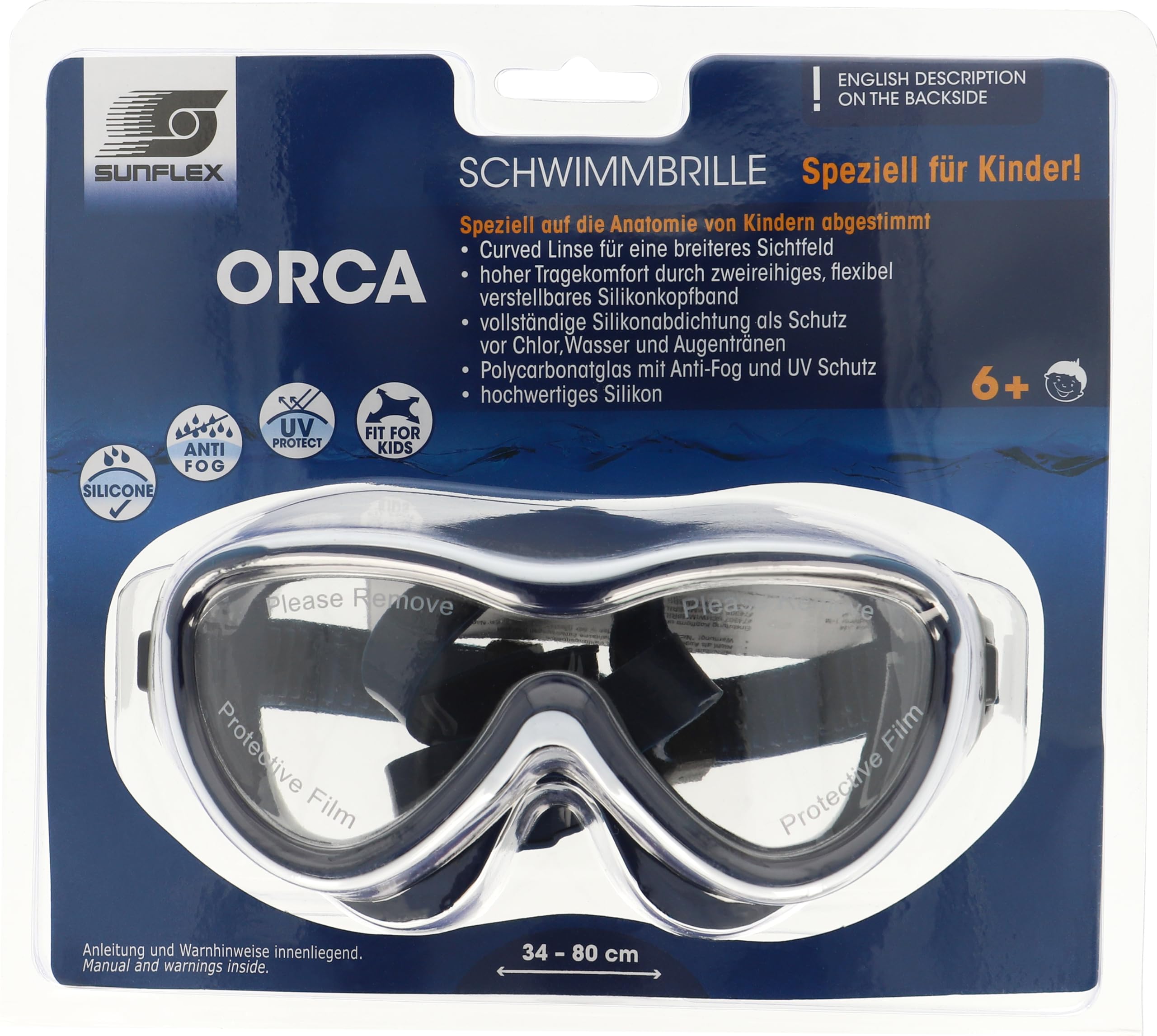 Sunflex Action Pro Orca Schwimmbrille Kinder ab 6 Jahre