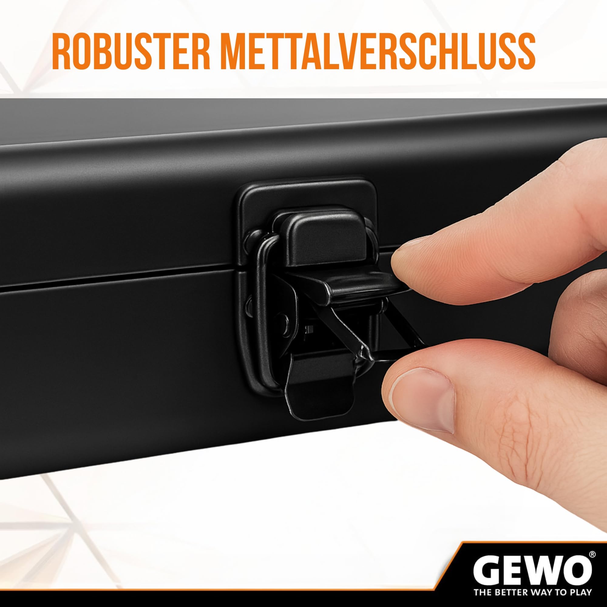 GEWO Master Alu-Safe Schlägerkoffer Alu für 2 Schläger 3 Bälle