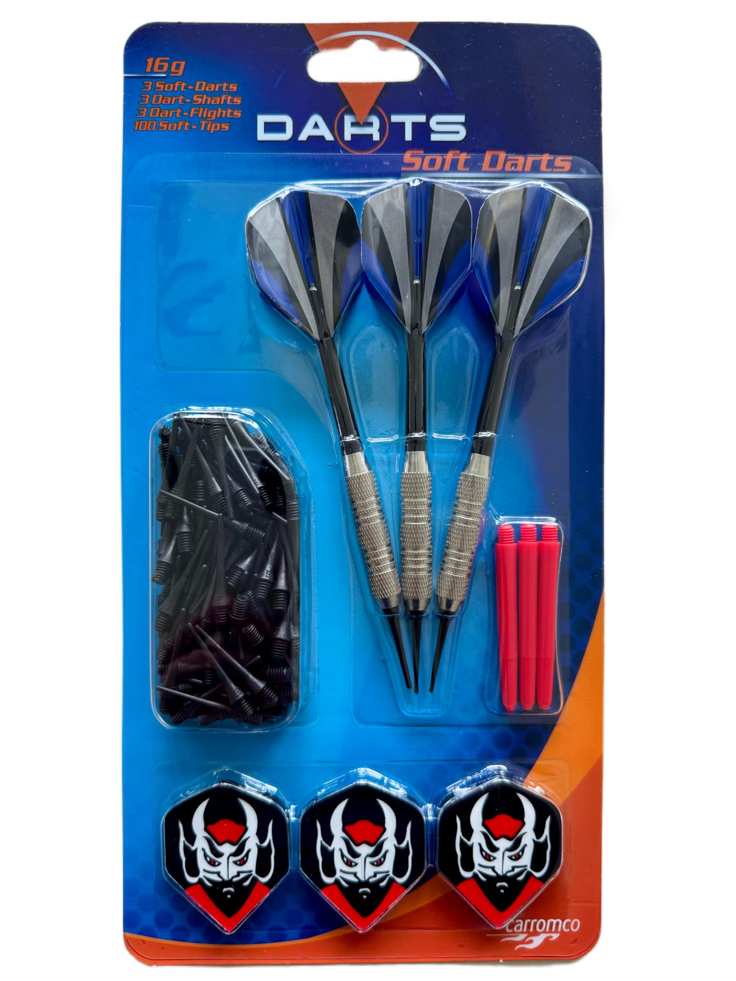 Carromco Darts Softdart Set L 3 Pfeile 16g + 50 Spitzen