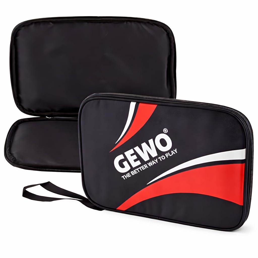 GEWO Master Einzelhülle Tischtennishülle Schwarz-Rot 32cm