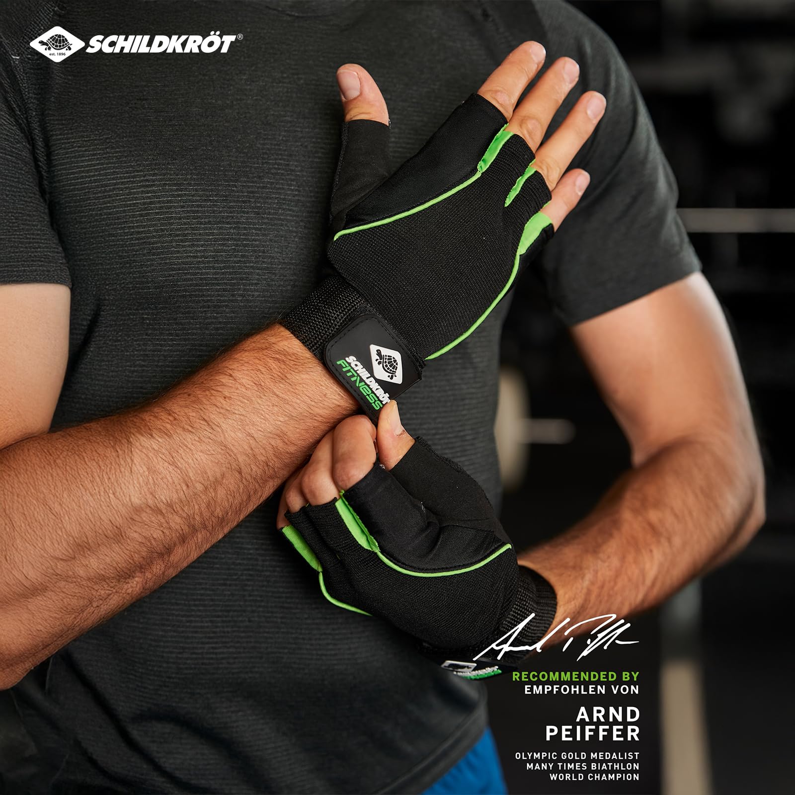 Schildkröt Fitness-Handschuhe Pro L-XL schwarz-grün