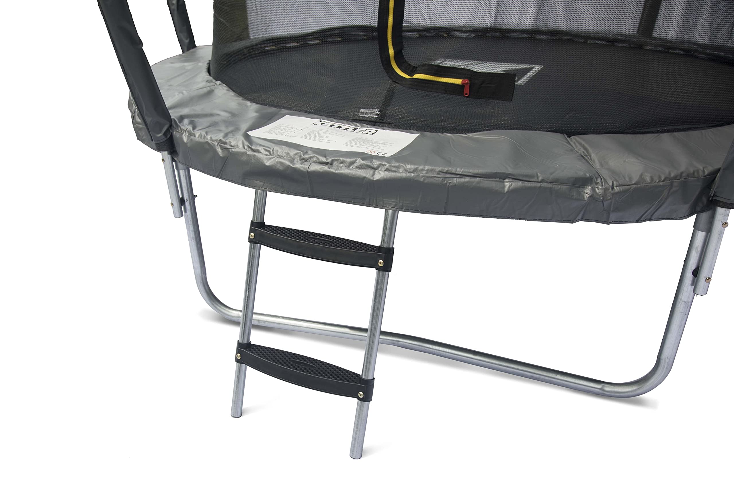 KETTLER Jump Trampolin 244 Outdoor grau mit Netz + Leiter