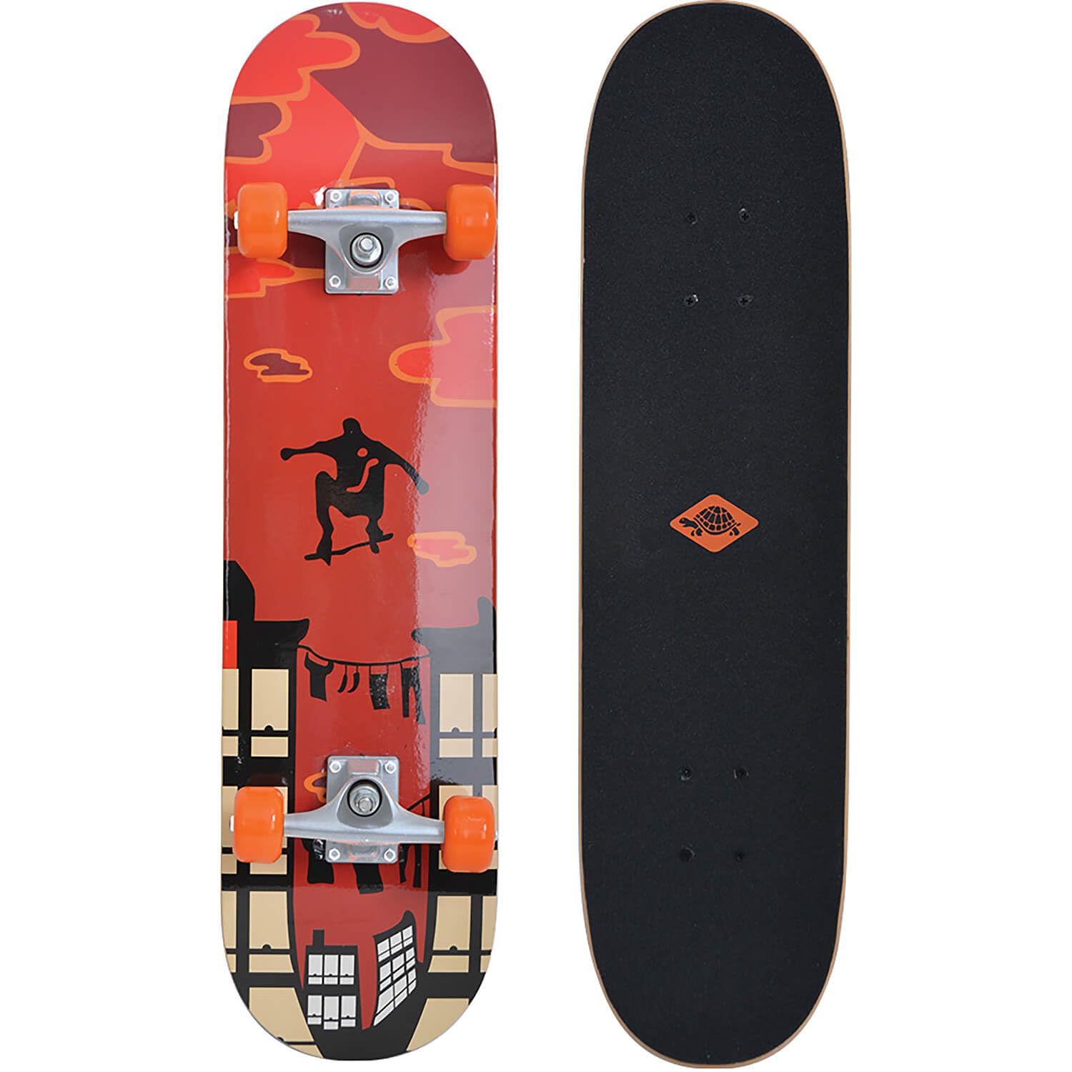 Schildkröt Kicker 31" Red Parkour Skateboard komplett 79cm