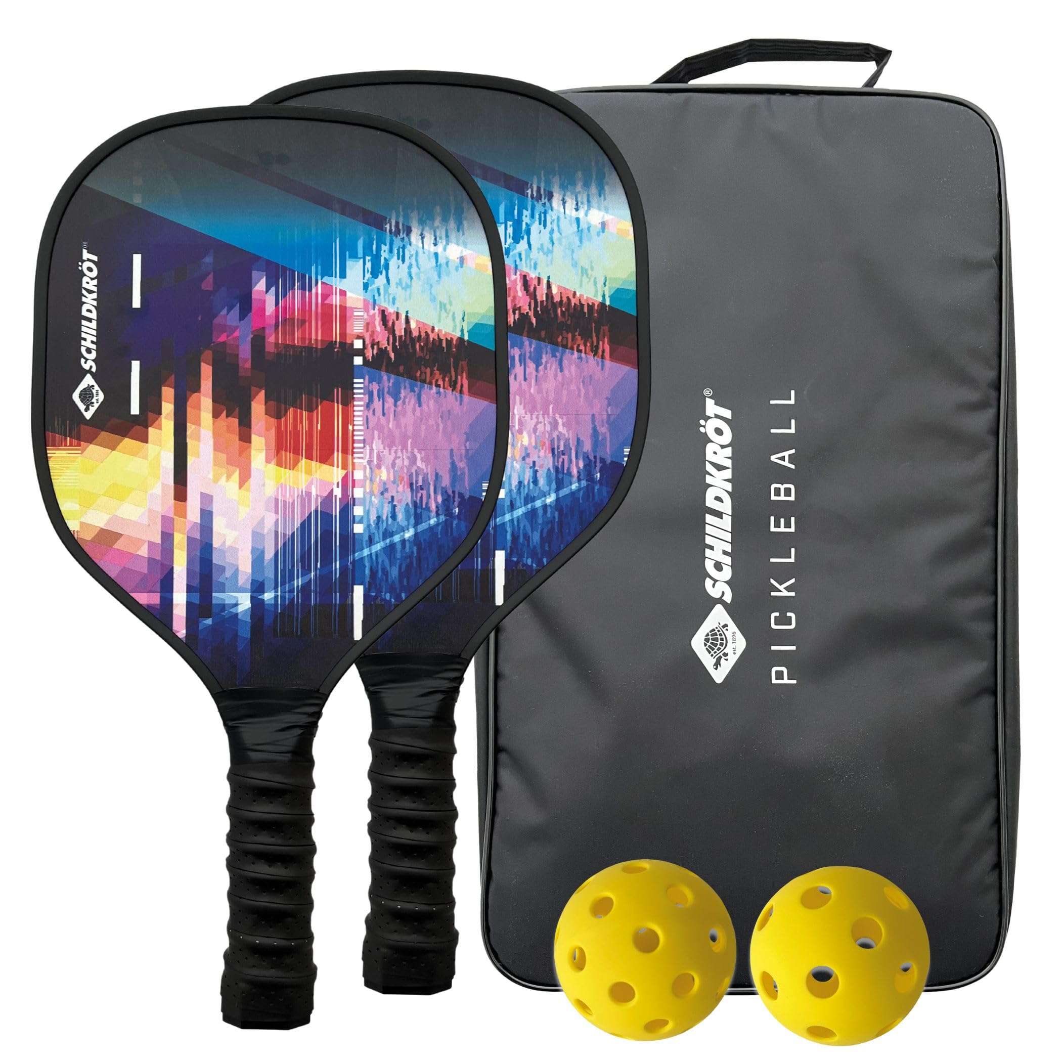 Schildkröt Outdoor Pickleball Set 2 Schläger 2 Bälle Holz