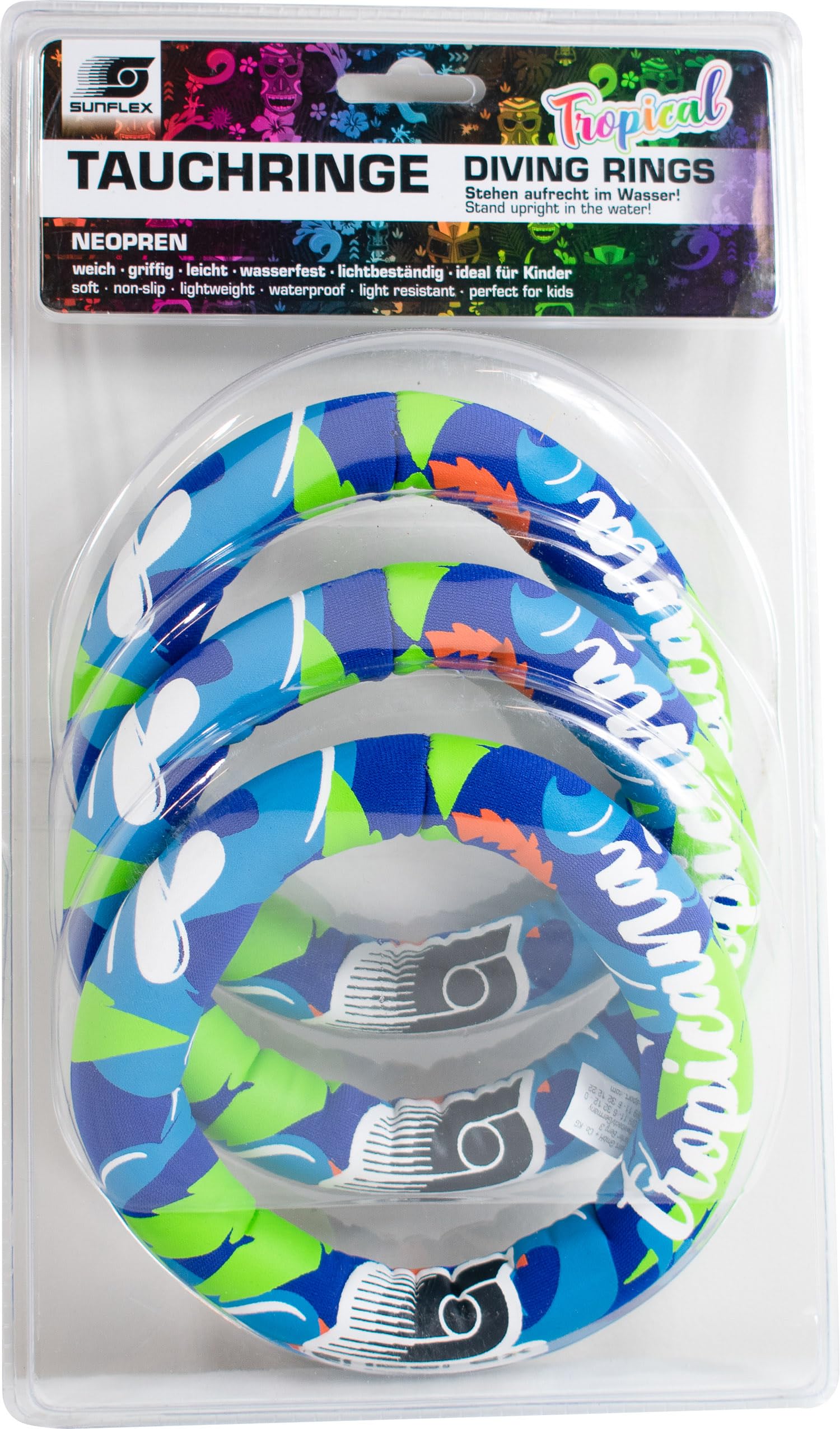 Sunflex Action Pro Tropical Wave Tauchringe 3er Neopren