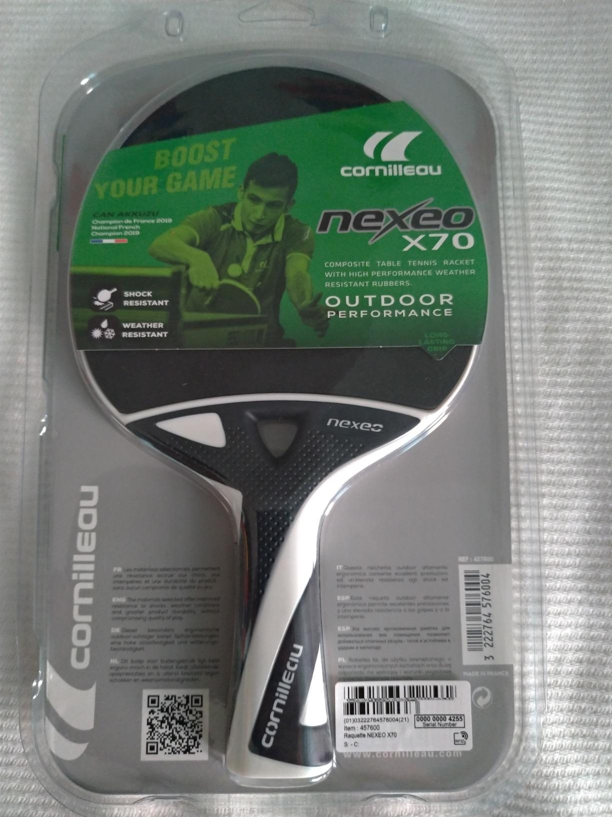 Cornilleau Nexeo 70 Tischtennisschläger Outdoor schwarz/weiß
