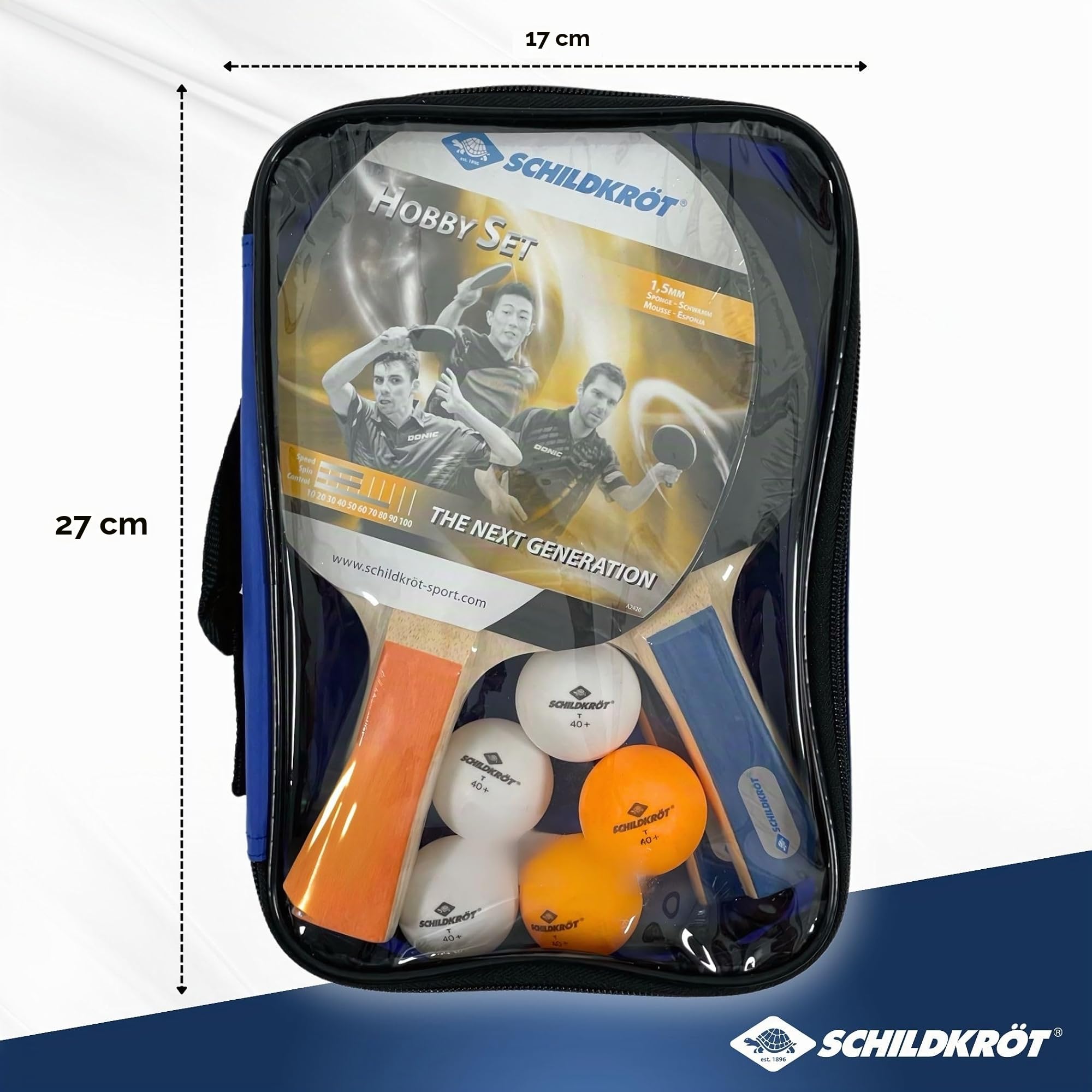 Schildkröt Hobby Tischtennis-Set 4 Spieler 4 Schläger 5 Bälle