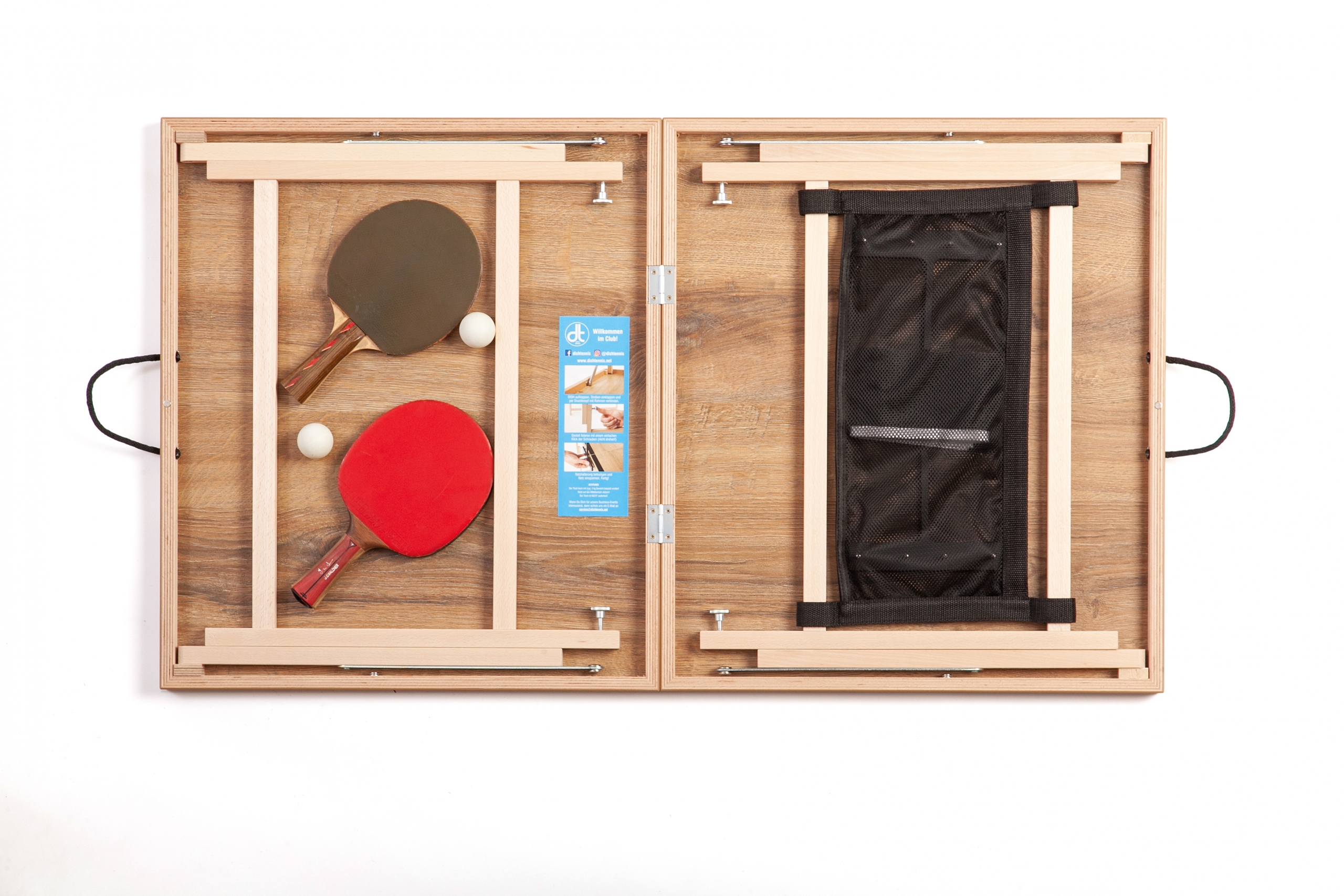 DISH TENNIS Farbige Tische Gletschereis Tischtennistisch weiß