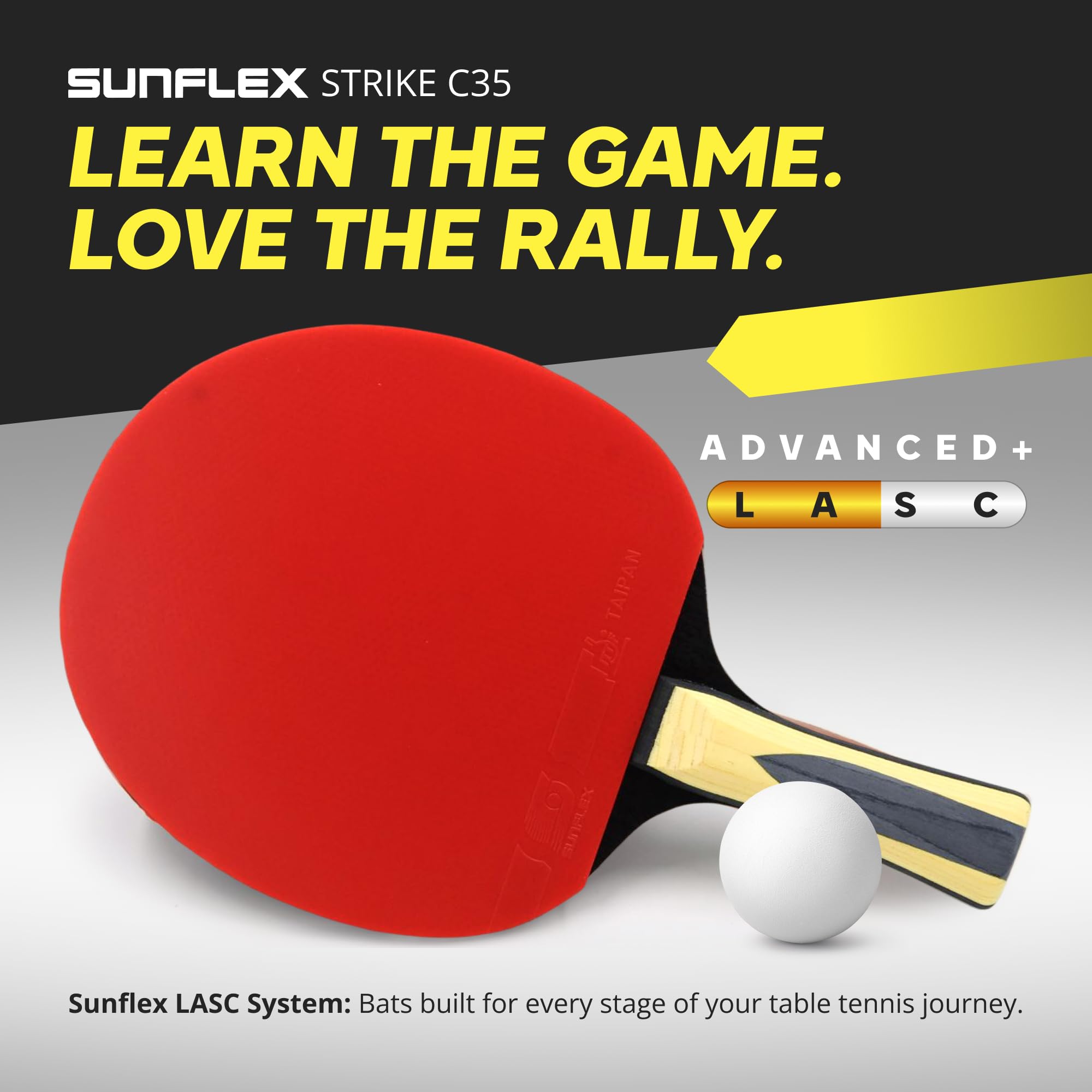 sunflex Strike C35 Schläger konkav ITTF Taipan