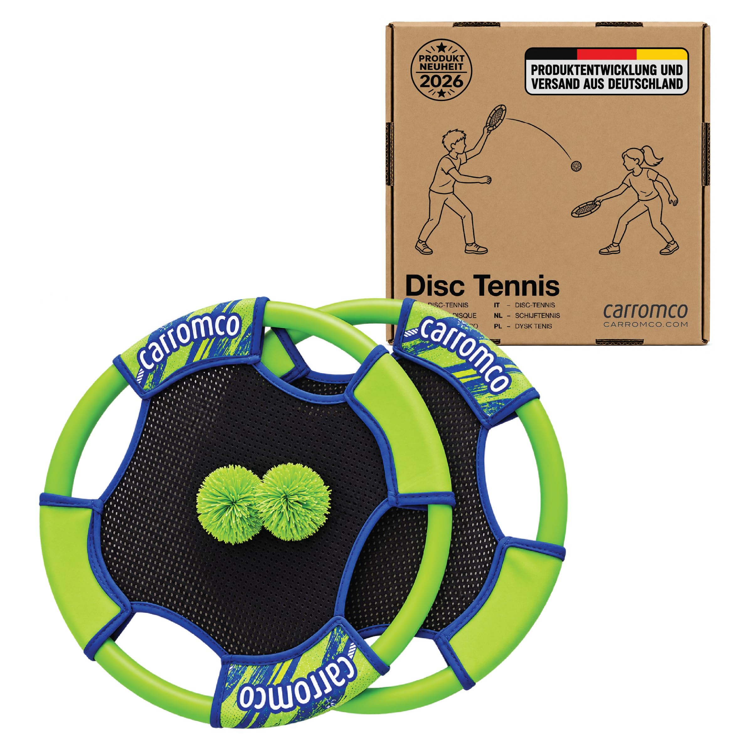 Carromco Leisure Games Disc Tennis Set Fangspiel + 2 Bälle