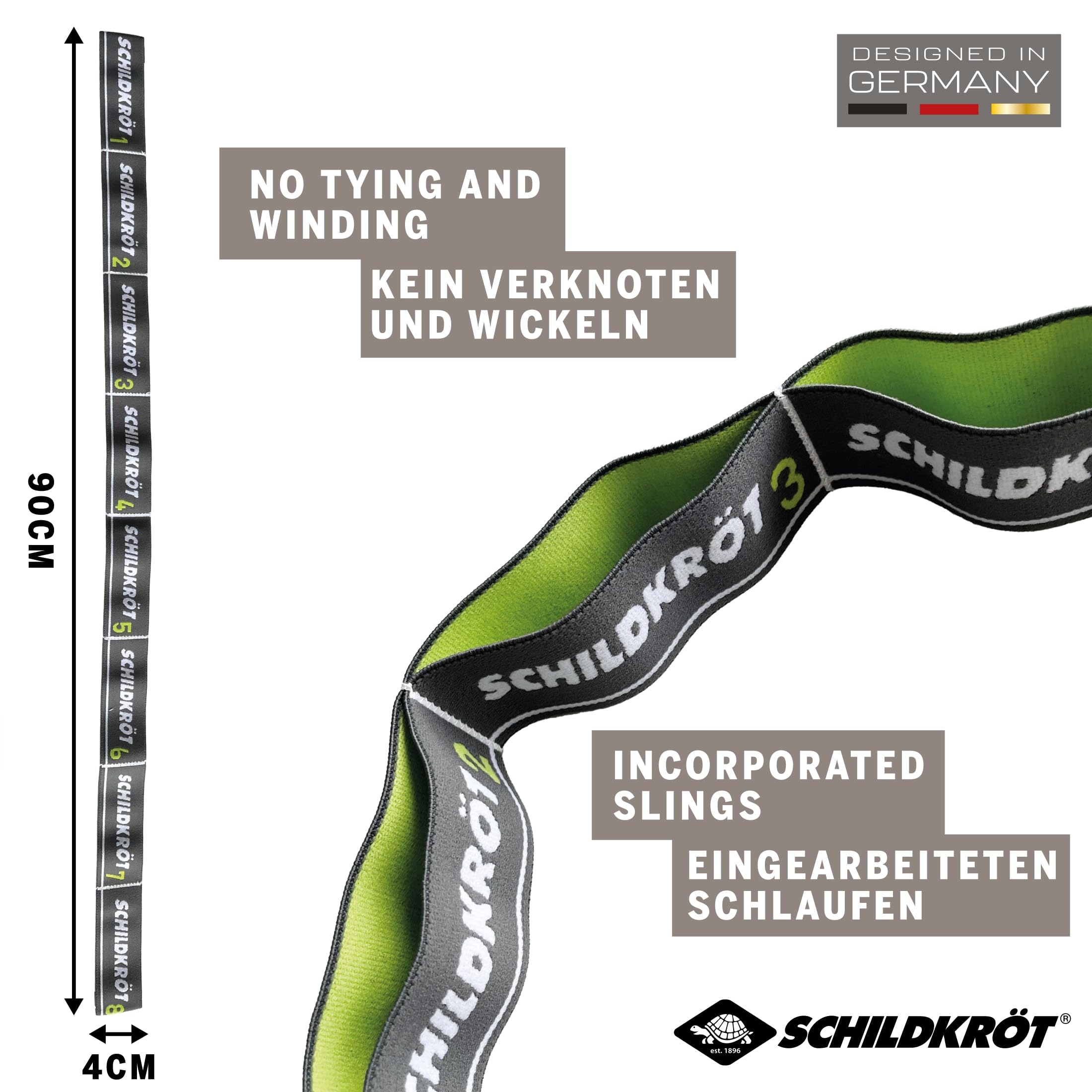 Schildkröt Outdoor Elastikband 15kg 92cm mit Schlaufen medium