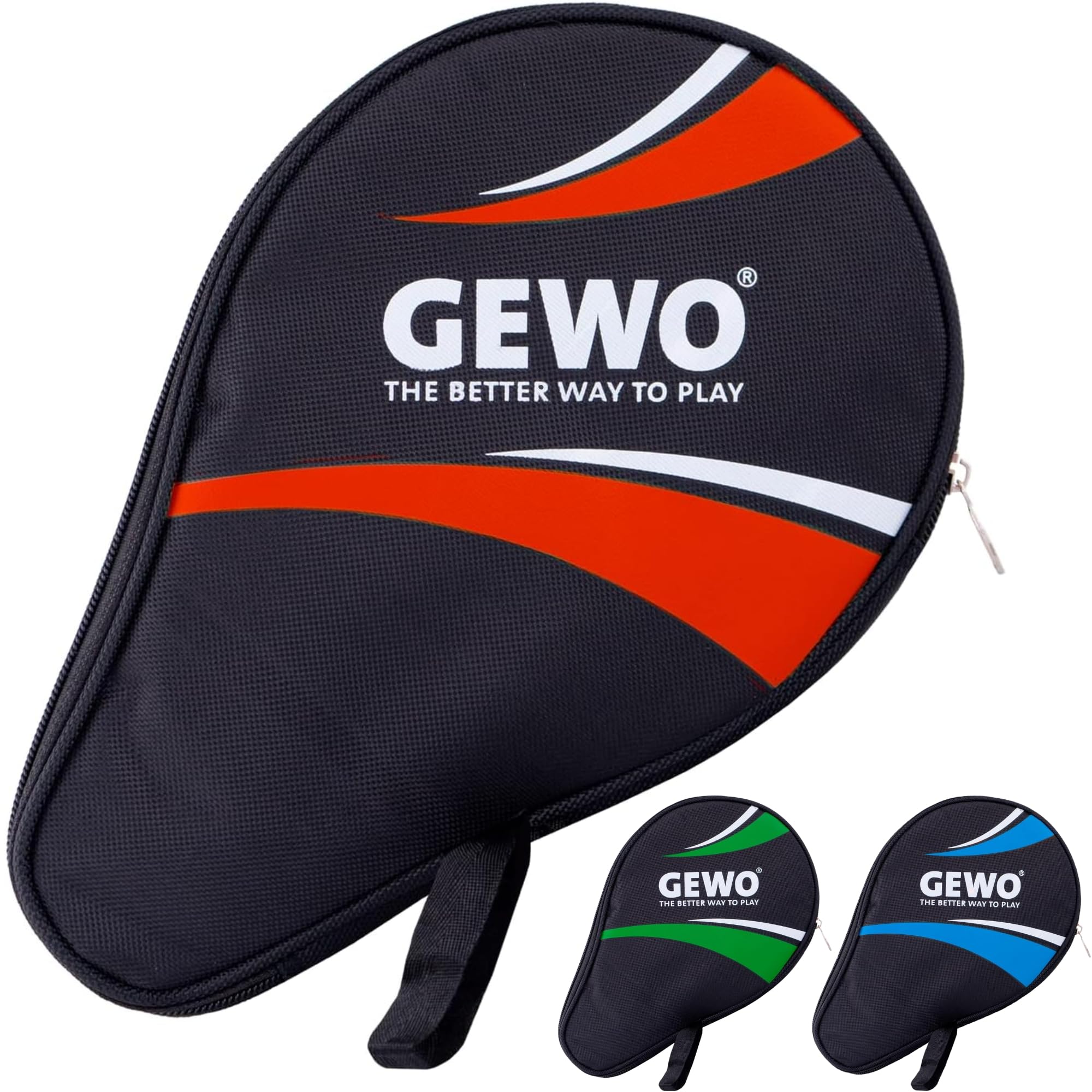 GEWO Master Rundhülle Schlägerhülle Schwarz/Grün mit Ballfach