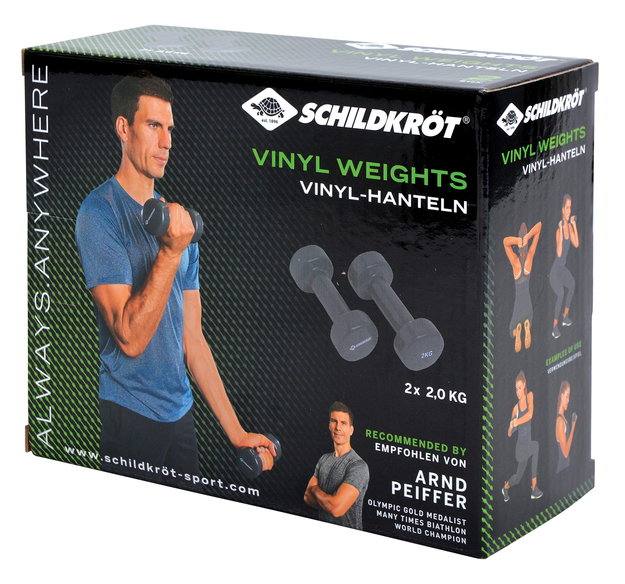 Schildkröt Outdoor Vinyl Hanteln 2x 2,0kg Set Anthrazit
