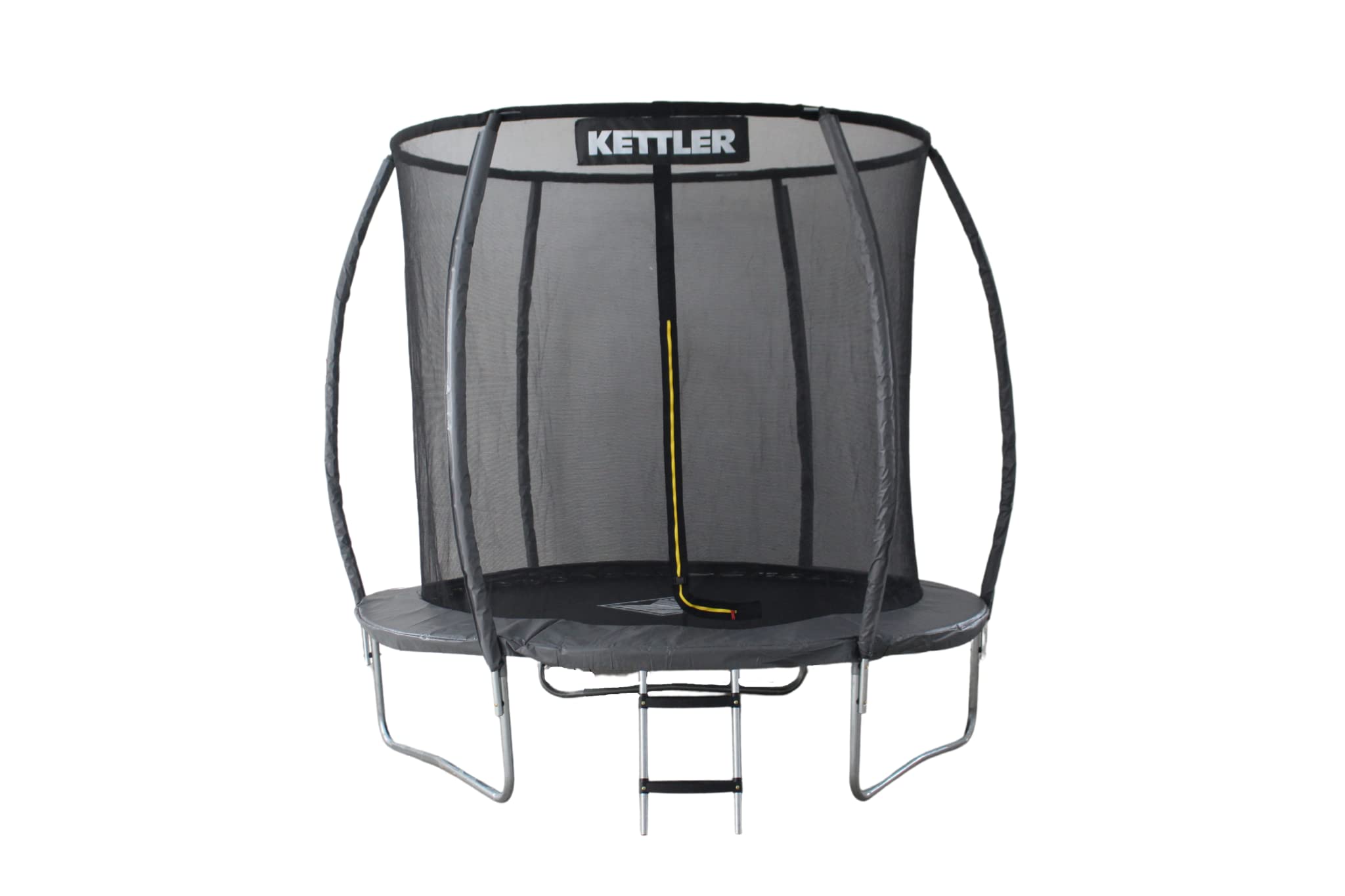 KETTLER Jump Trampolin 244 Outdoor grau mit Netz + Leiter