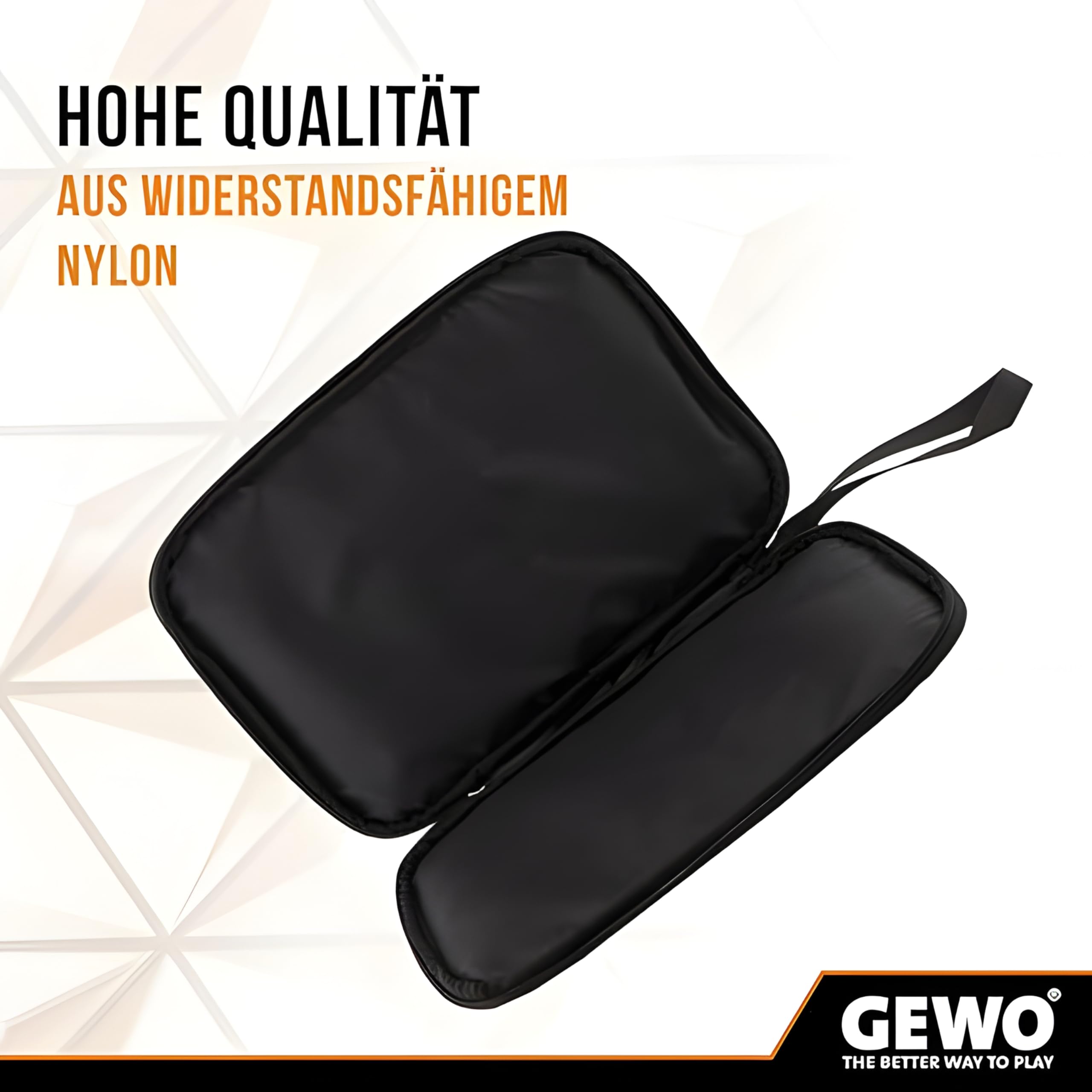 GEWO Master Einzelhülle Tischtennishülle Schwarz-Rot 32cm