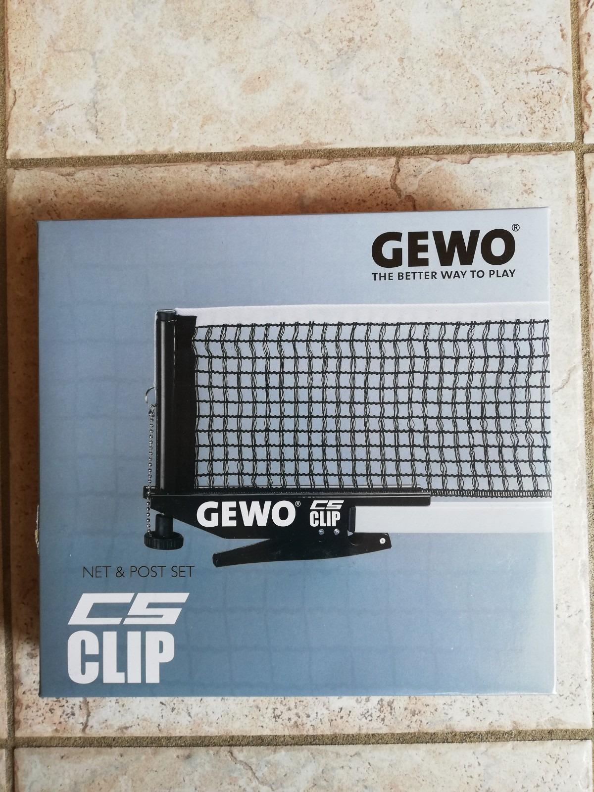 Gewo CS Clip Tischtennisnetz 152,5cm schwarz Metall höhenverstellbar