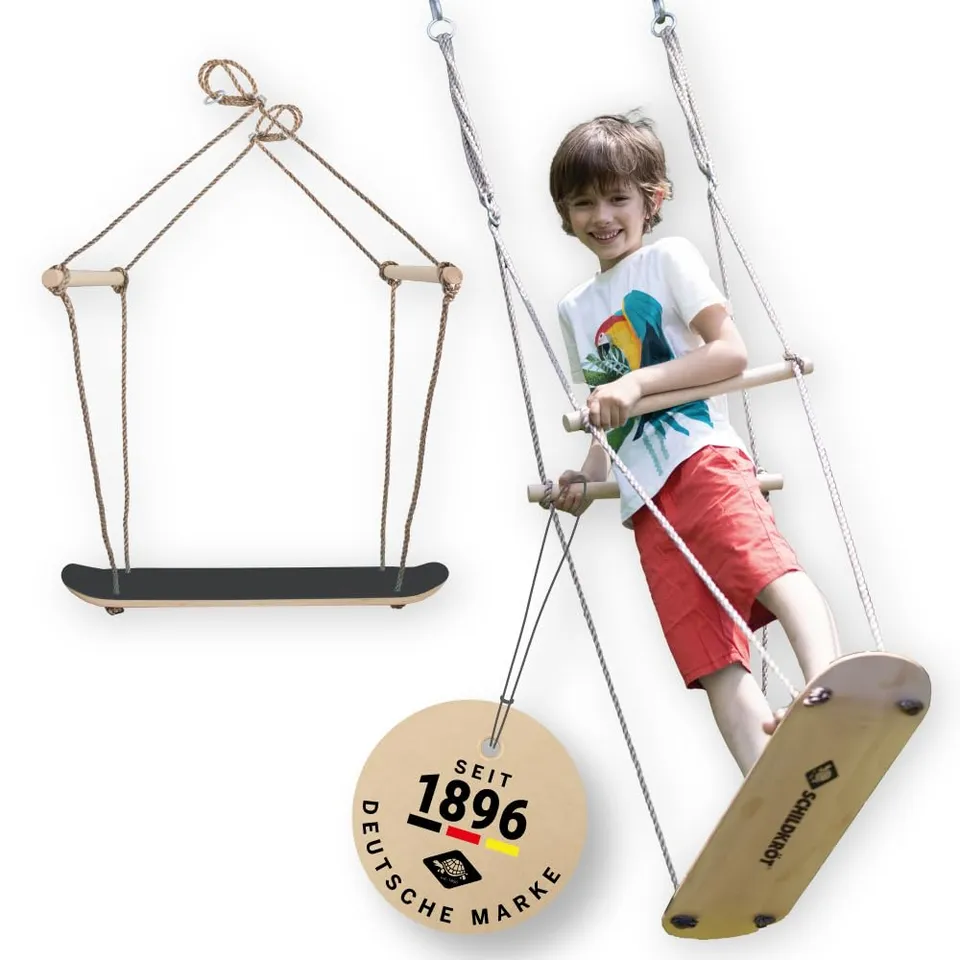 Schildkröt Outdoor Skateboard-Schaukel Holz 100kg Garten