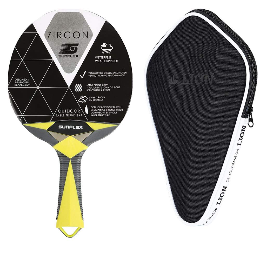 Sunflex Zircon Outdoor Tischtennisschläger mit Hülle Set