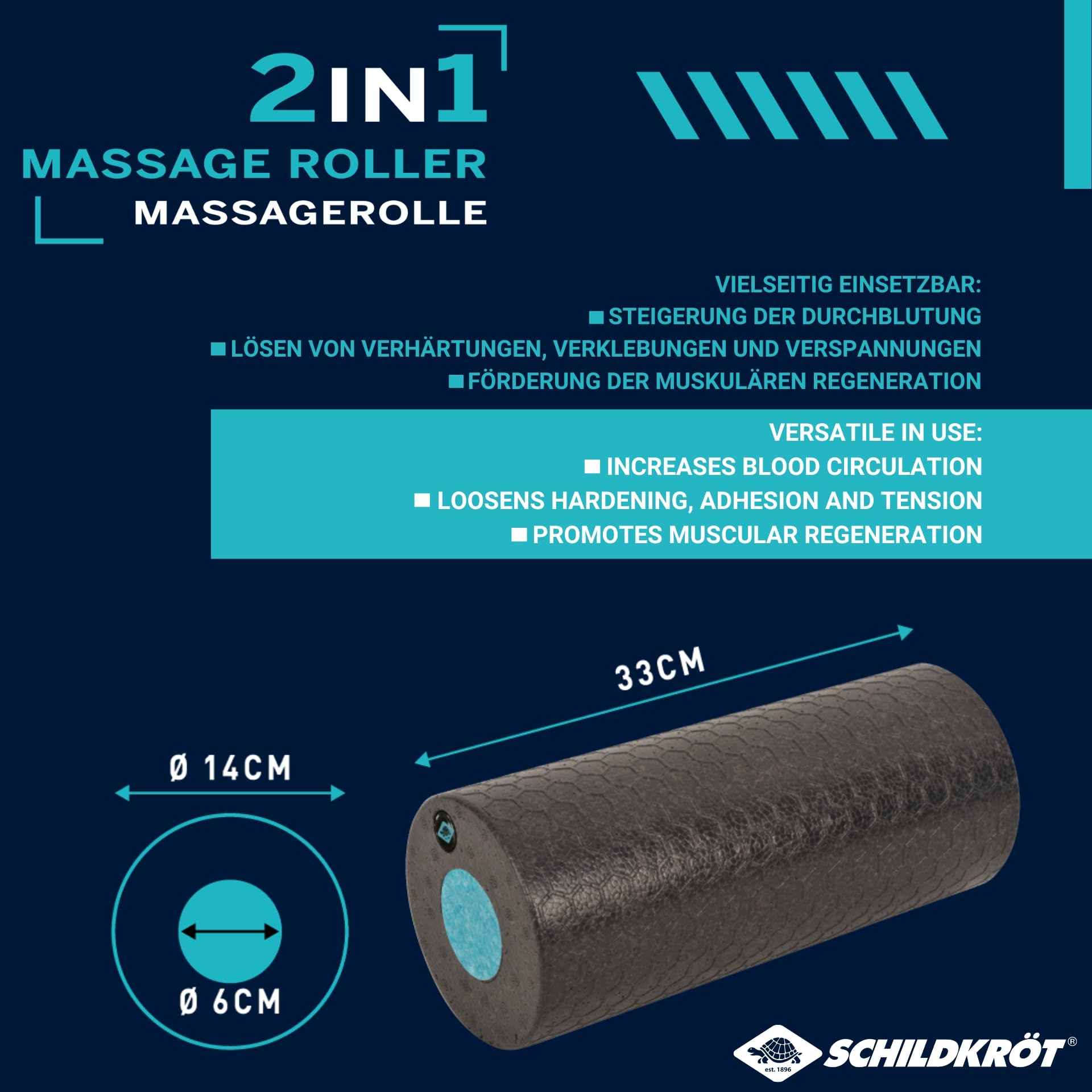 Schildkröt Outdoor 2in1 Faszienrolle mittlere Härte 2-teilig