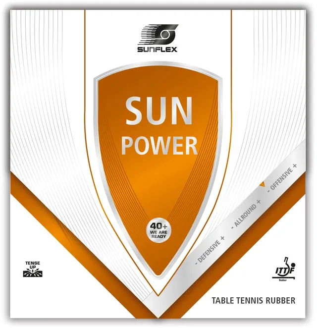 sunflex Sun Power Tischtennisbelag 2,1 mm rot offensiv