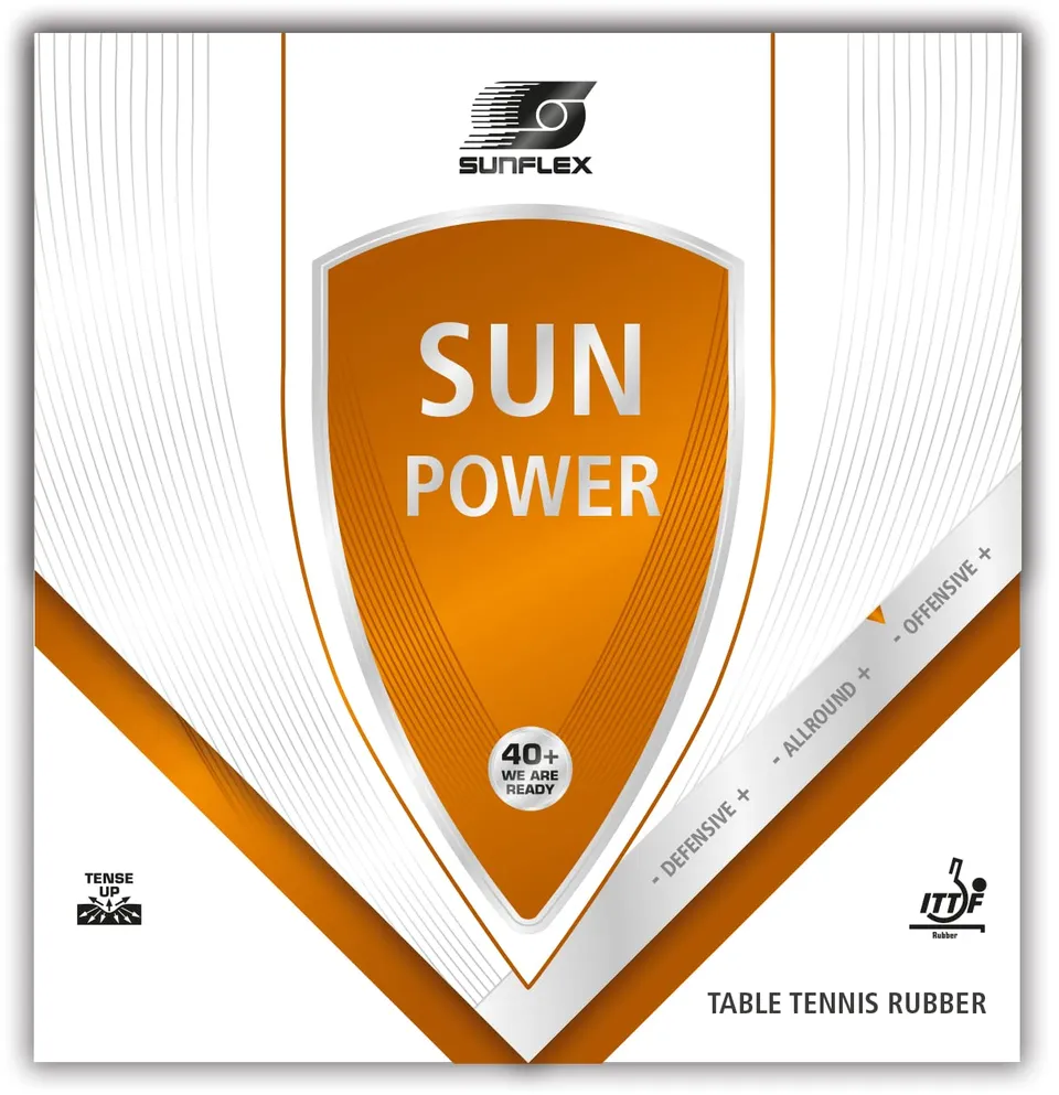 sunflex Sun Power Tischtennisbelag 2,1 mm rot offensiv
