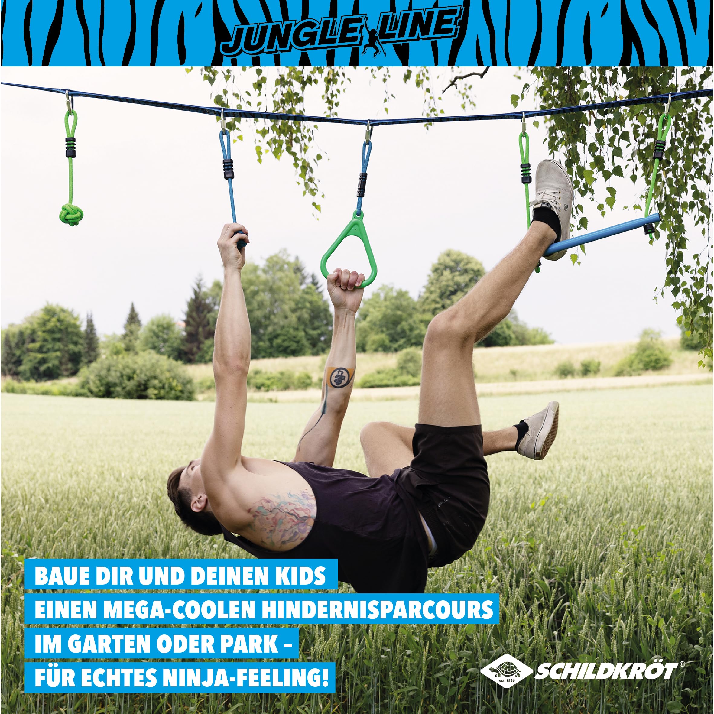 Schildkröt Outdoor Jungle Line Hangelparcours 11m 7 Teile
