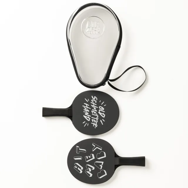 Mr. Tischtennis Transparent Tischtennisschläger Set Schwarz-Weiß