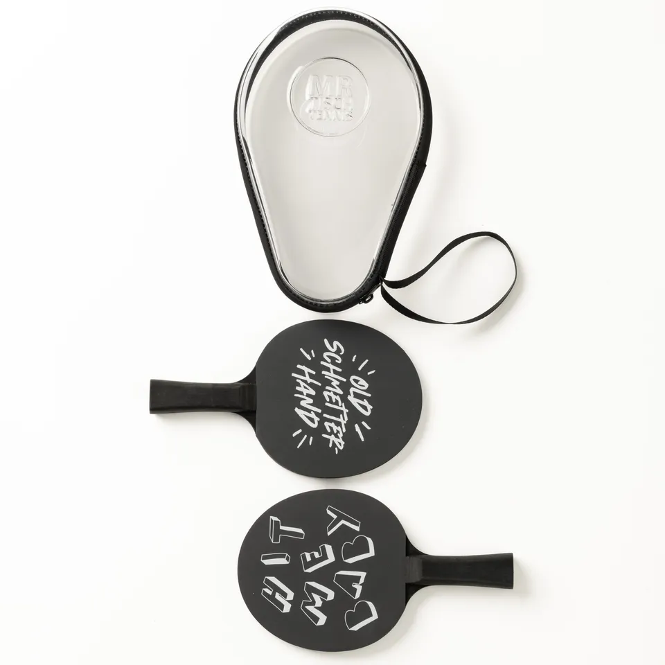 Mr. Tischtennis Transparent Tischtennisschläger Set Schwarz-Weiß