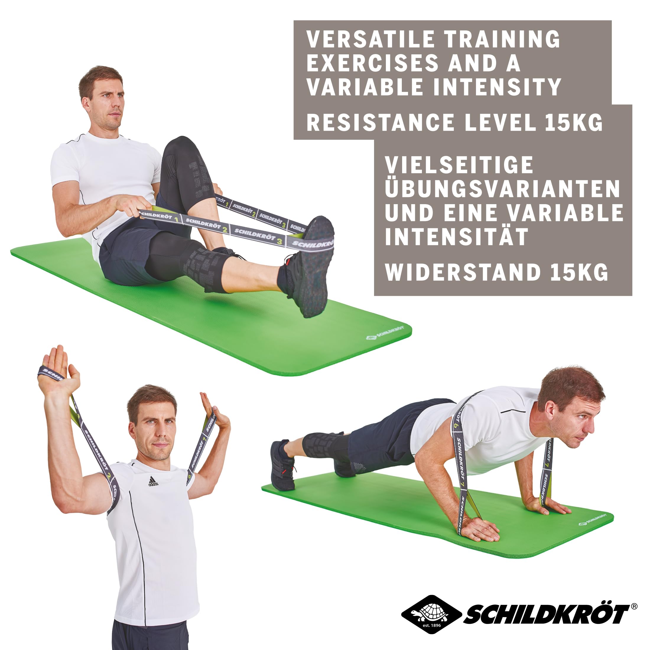 Schildkröt Outdoor Elastikband 15kg 92cm mit Schlaufen medium