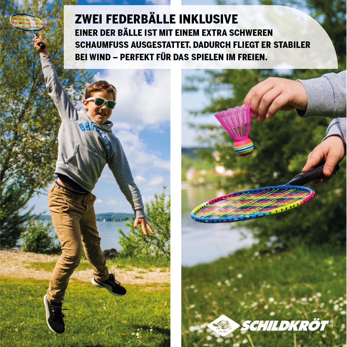 Schildkröt Outdoor Junior Federball Set Kinder 45,5 cm Hülle