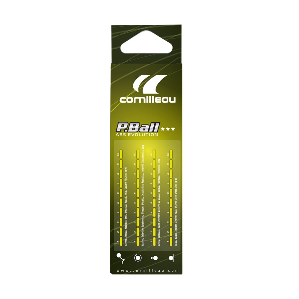 Cornilleau Bälle 3 Star Tischtennisbälle Weiß 3er 40mm