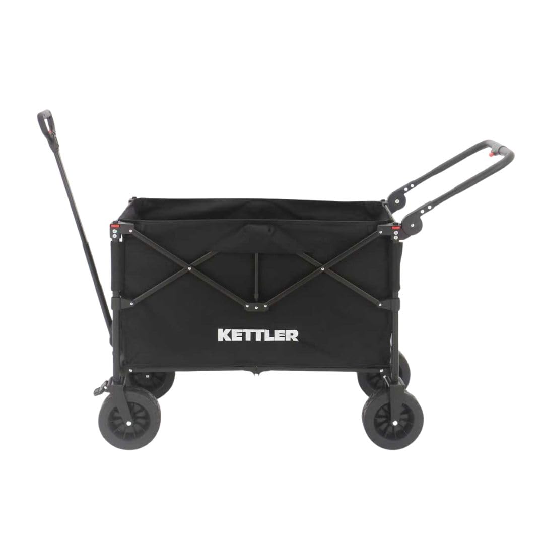 KETTLER Easy Bollerwagen faltbar Schwarz 100 kg