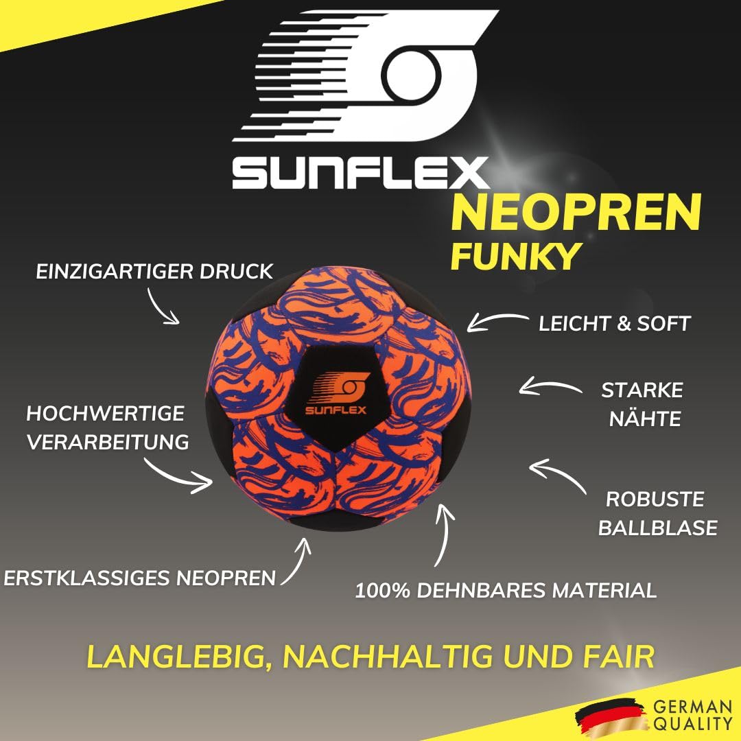 Sunflex Funky Neopren-Fußball orange 20cm wasserfest