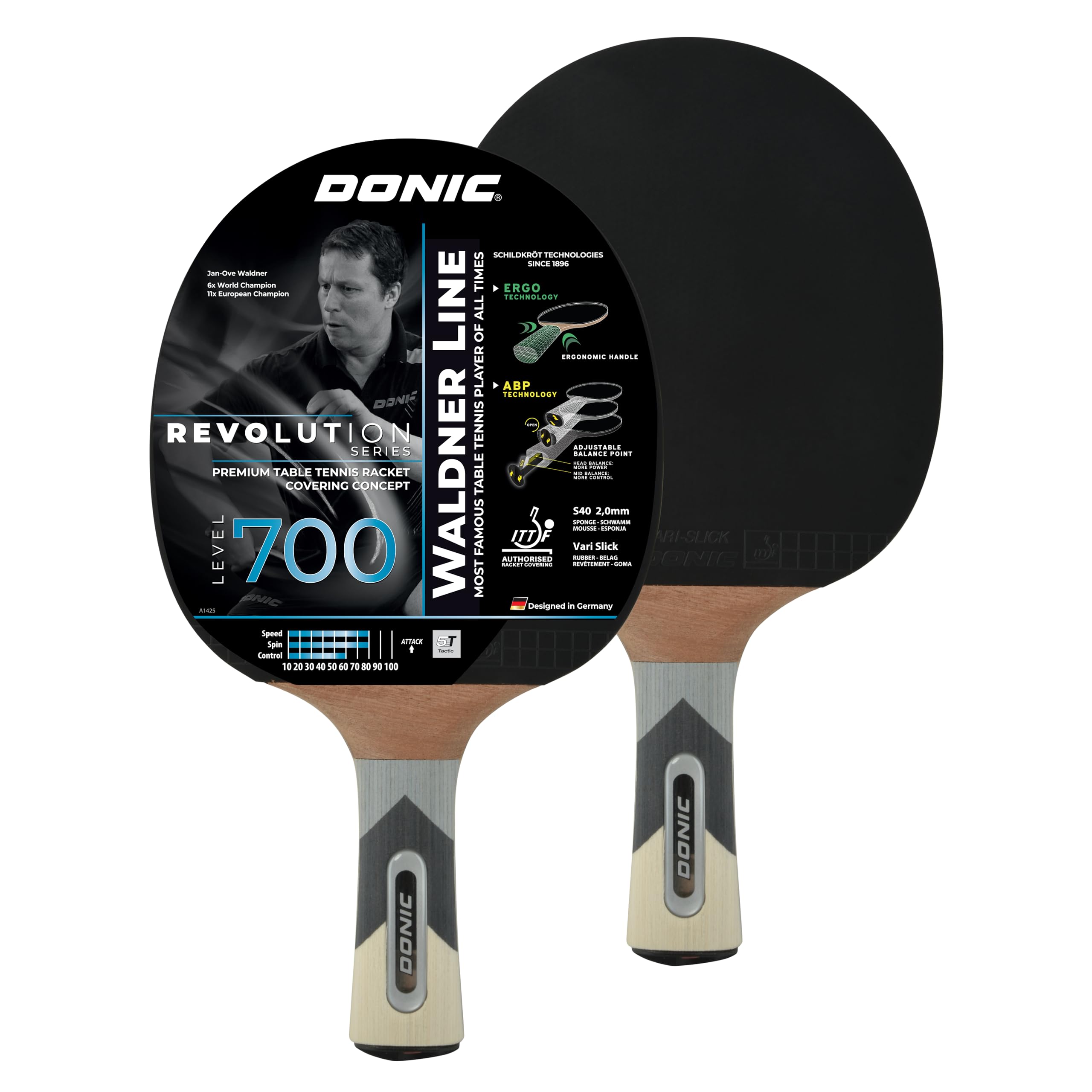Donic-Schildkröt Waldner 700 Schläger 2,0mm Attack ITTF
