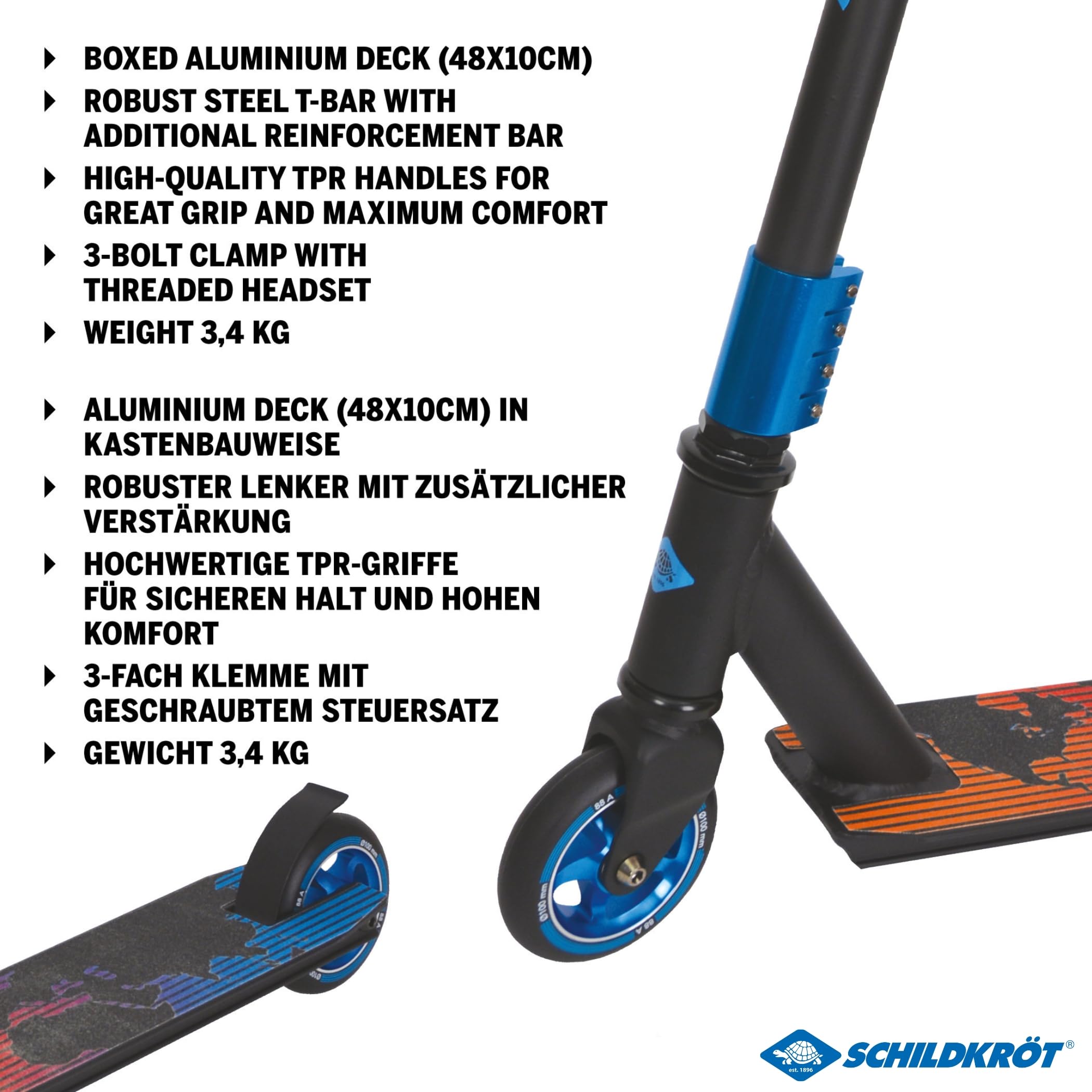 Schildkröt Untwist Stunt Scooter Galaxy 100 mm PU