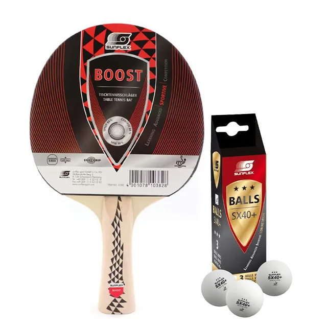 Sunflex Color Comp Boost Tischtennisschläger-Set 2,0 mm 3 Bälle