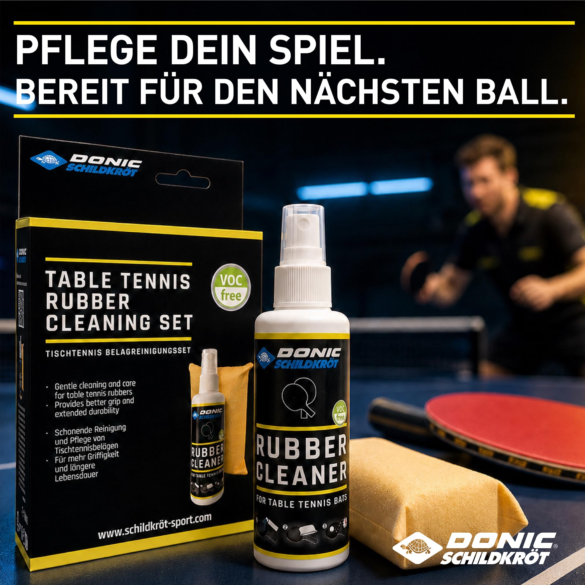 Schildkröt Outdoor Tischtennis Reinigungsset 100 ml Schwamm