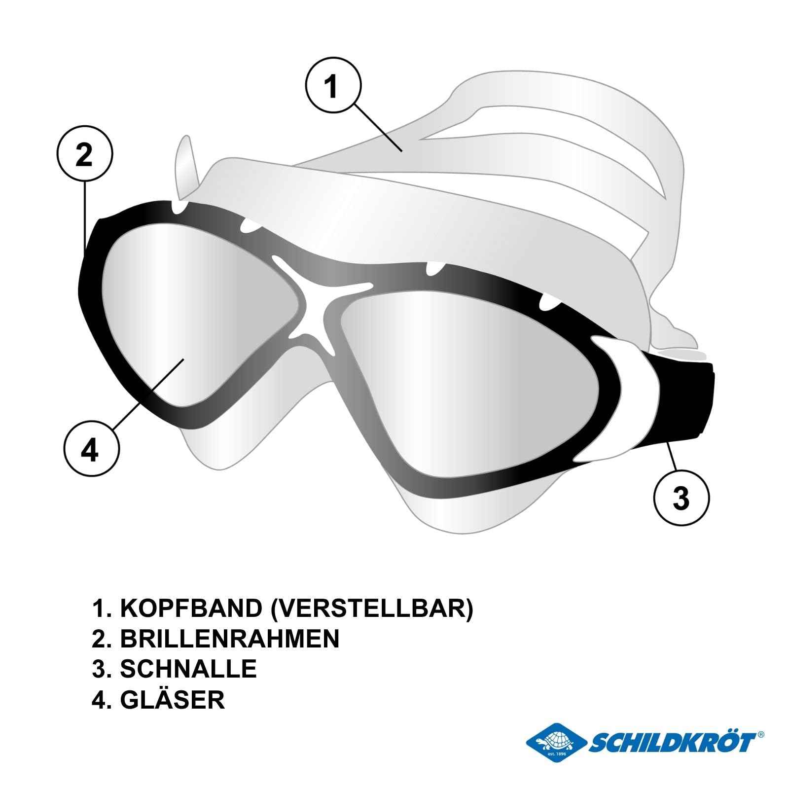 Schildkröt Outdoor Java Schwimmbrille transparent-schwarz Anti-Fog