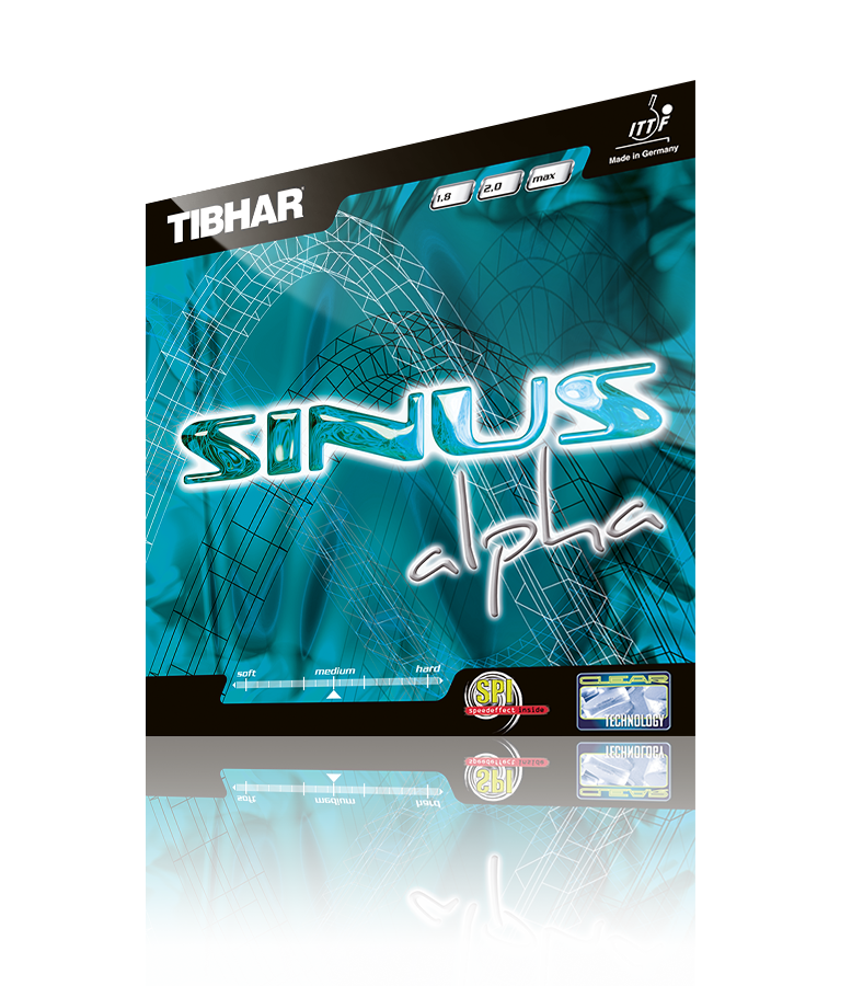TIBHAR Sinus Alpha Tischtennisbelag rot kontrollreich
