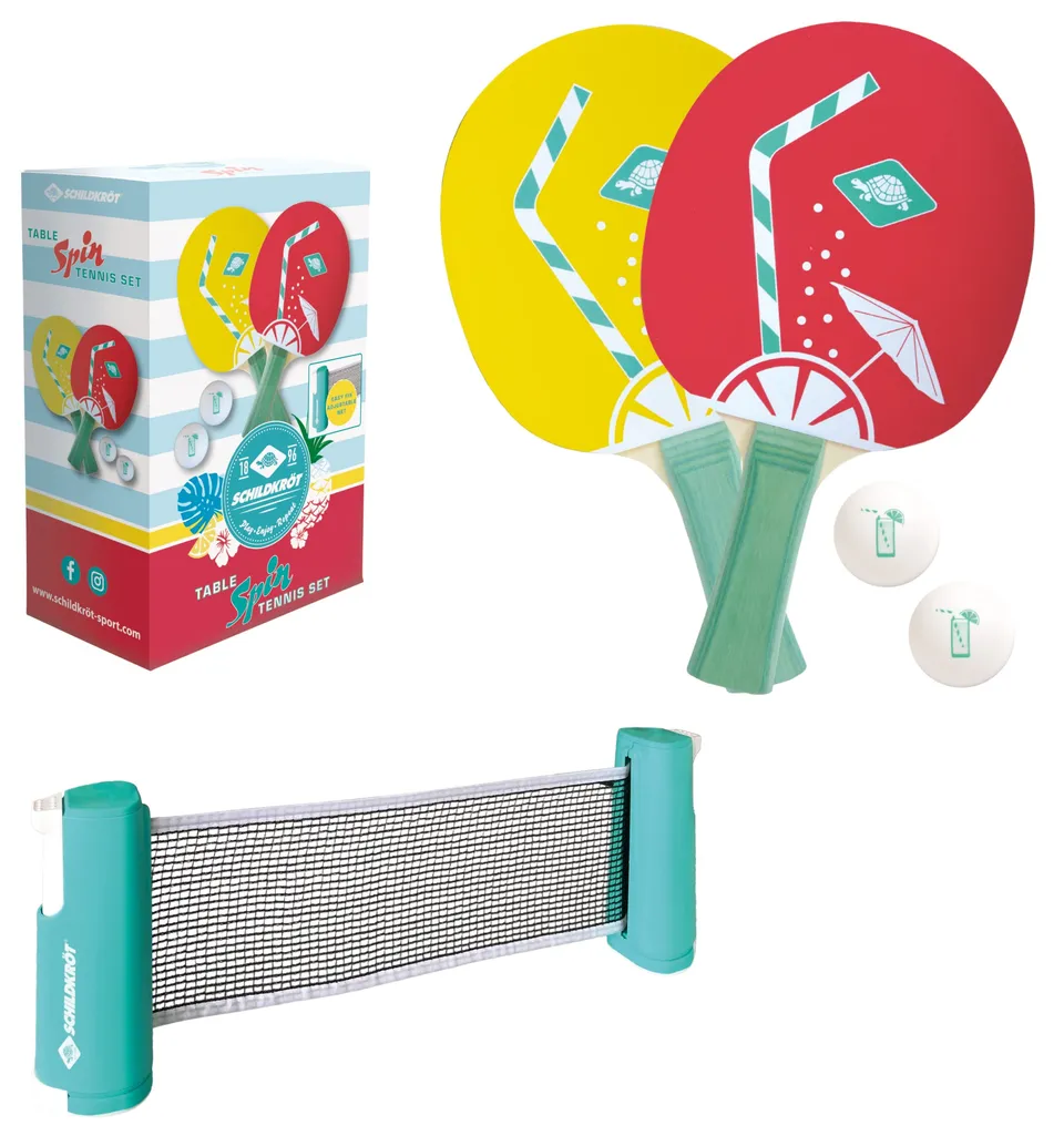 Schildkröt Spin Tischtennis-Set FSC 788661 Netz 2+2