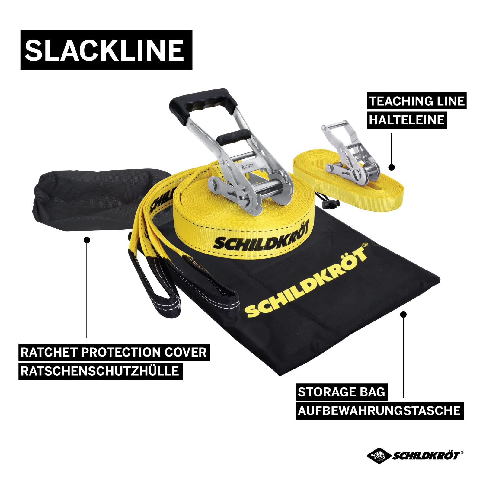 Schildkröt Outdoor Slackline 15 m Komplettset 150 kg