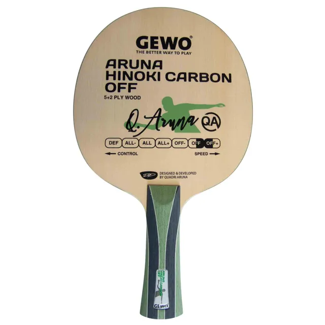 GEWO Aruna Hinoki Carbon Off Tischtennisholz Hinoki 90g