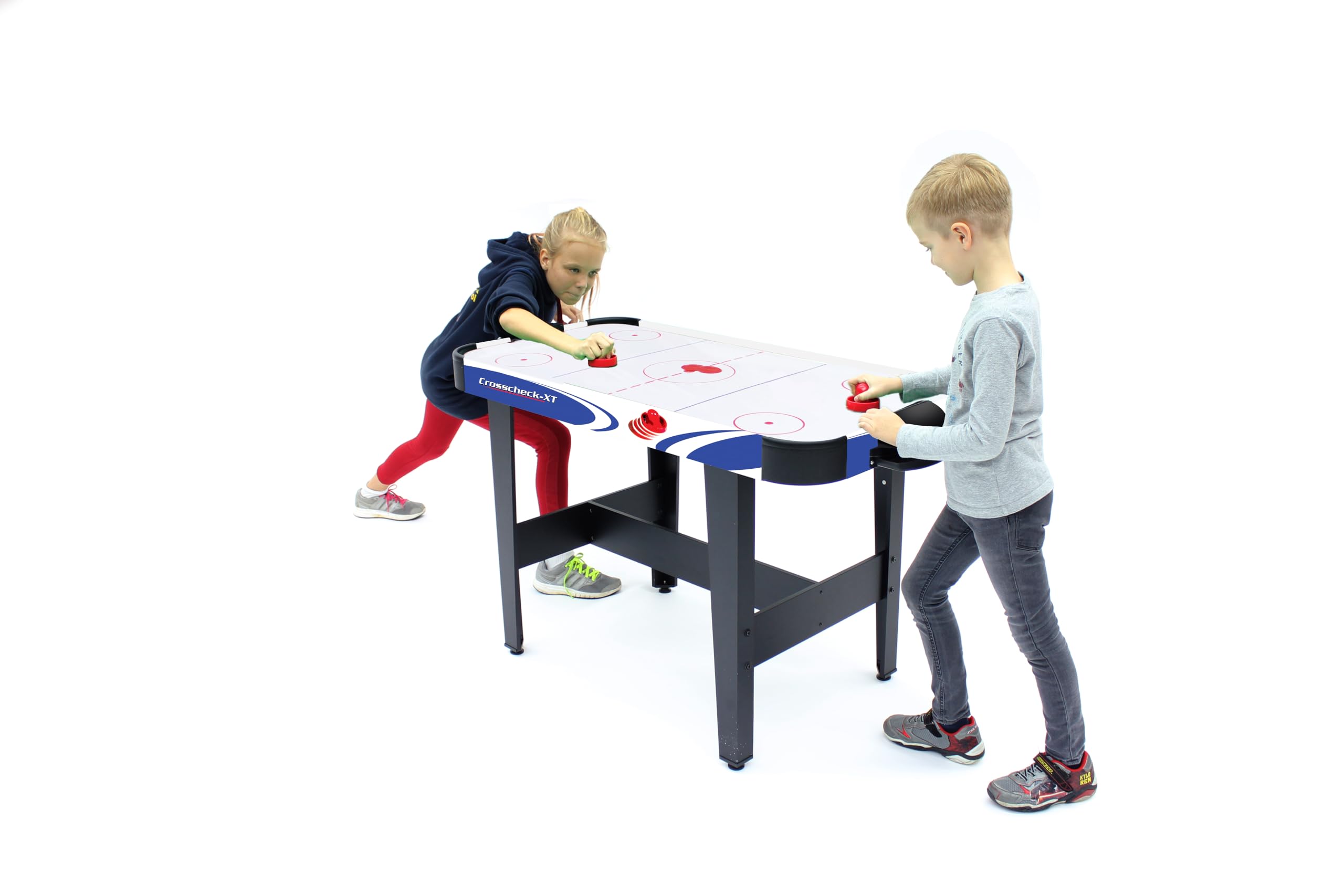 Carromco Crosscheck-XT Airhockey-Tisch Blau 136x61 cm